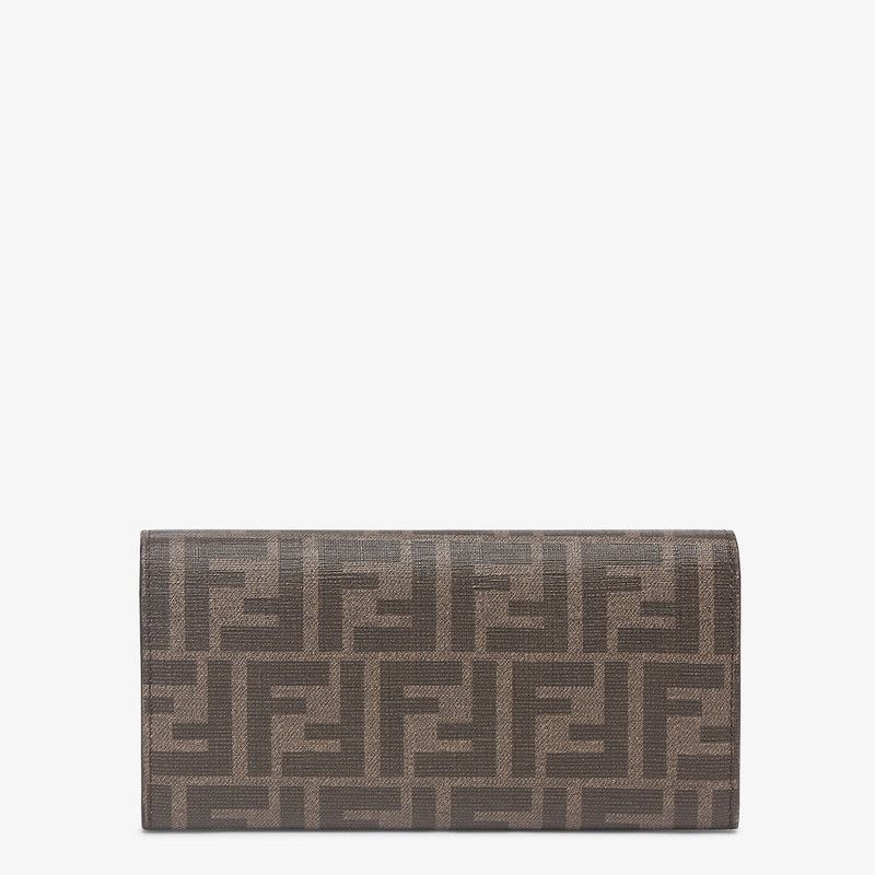 Fendi o1s1wg111225 Size:OS/Continental With Chain in Brown Size ONE SIZE - 3 Thumbnail