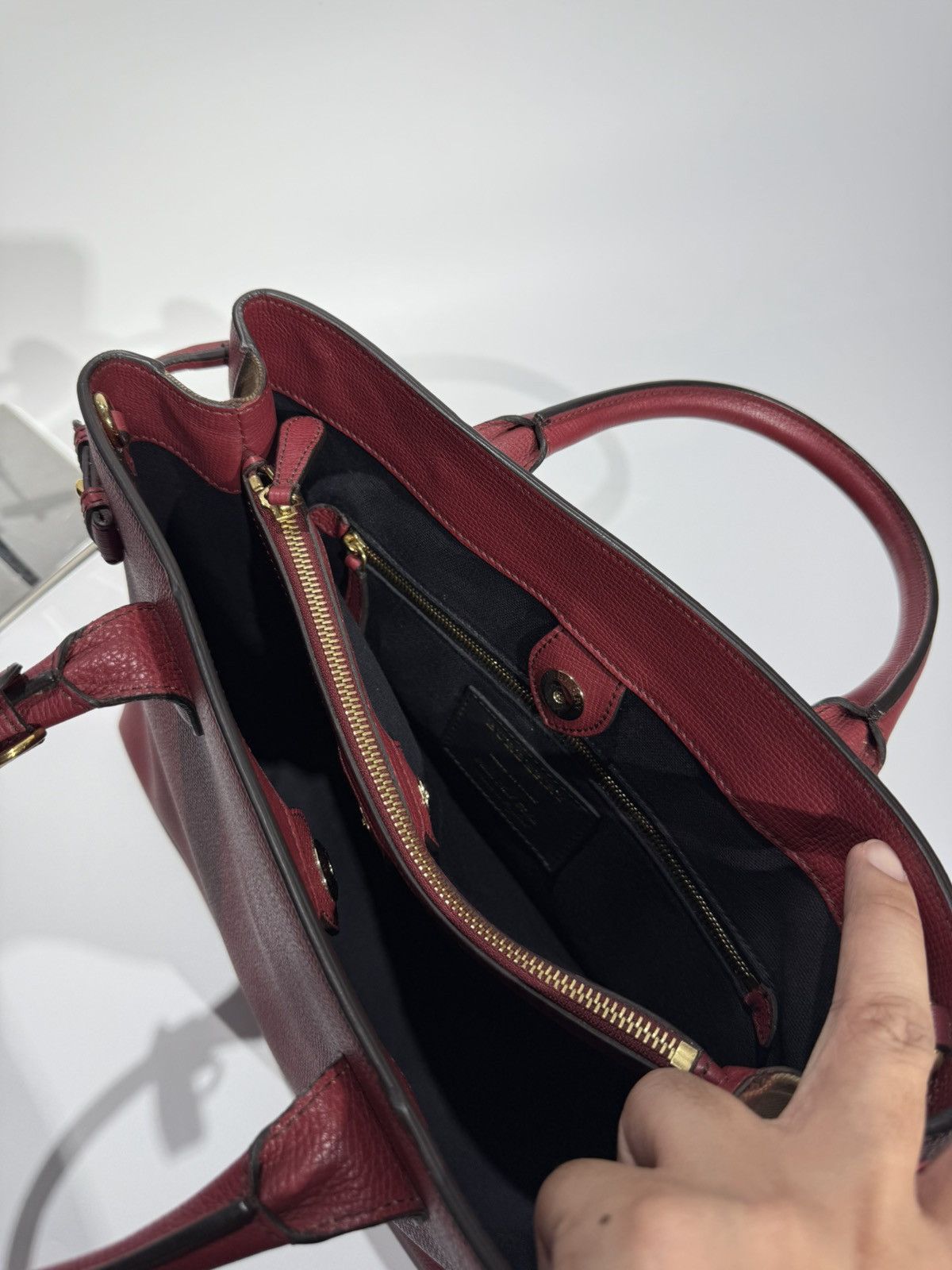 Burberry Burberry House Check Derby Leather Medium Banner Bag Size ONE SIZE - 9 Thumbnail