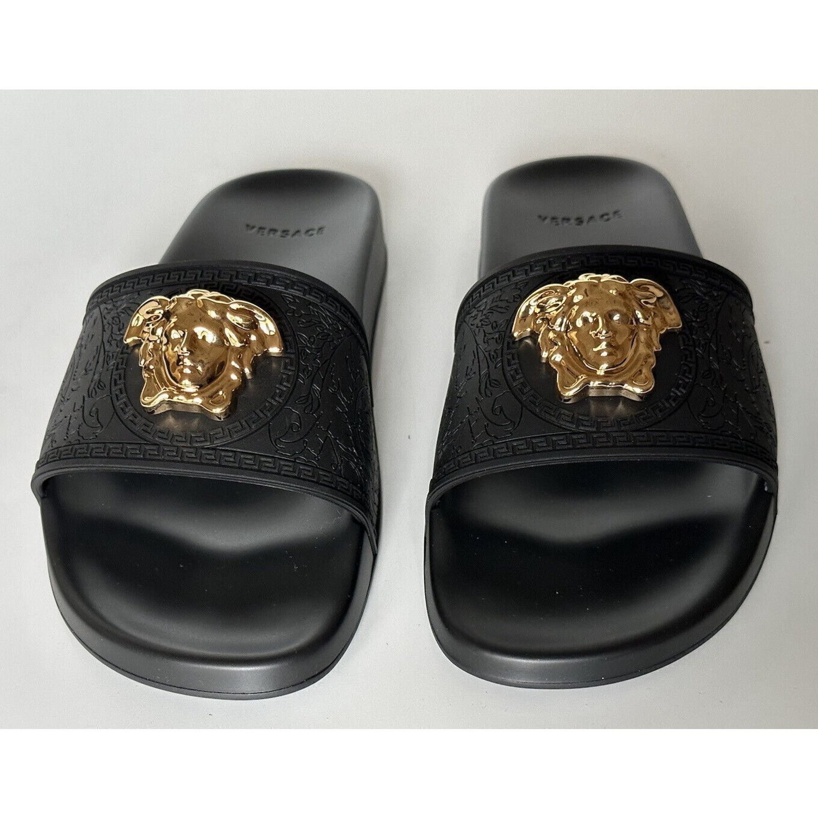 Versace Versace Gold Medusa Head Sandals Black 9 US (39 Euro) IT NIB Size US 9 / IT 39 - 7 Thumbnail
