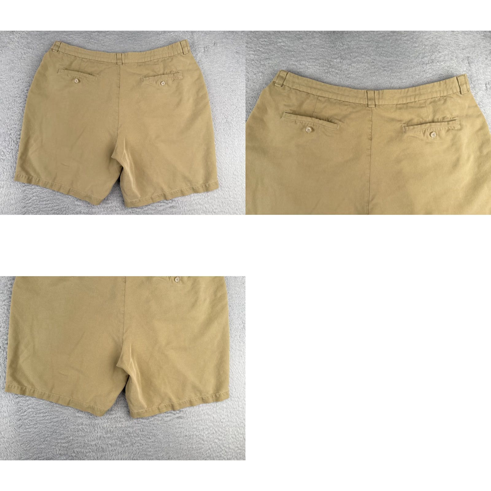 Tommy Bahama Tommy Bahama Shorts Men 40 Beige Bermuda Pleated 100% Silk Beach Resort 38x8 Size US 40 / EU 56 - 9 Thumbnail