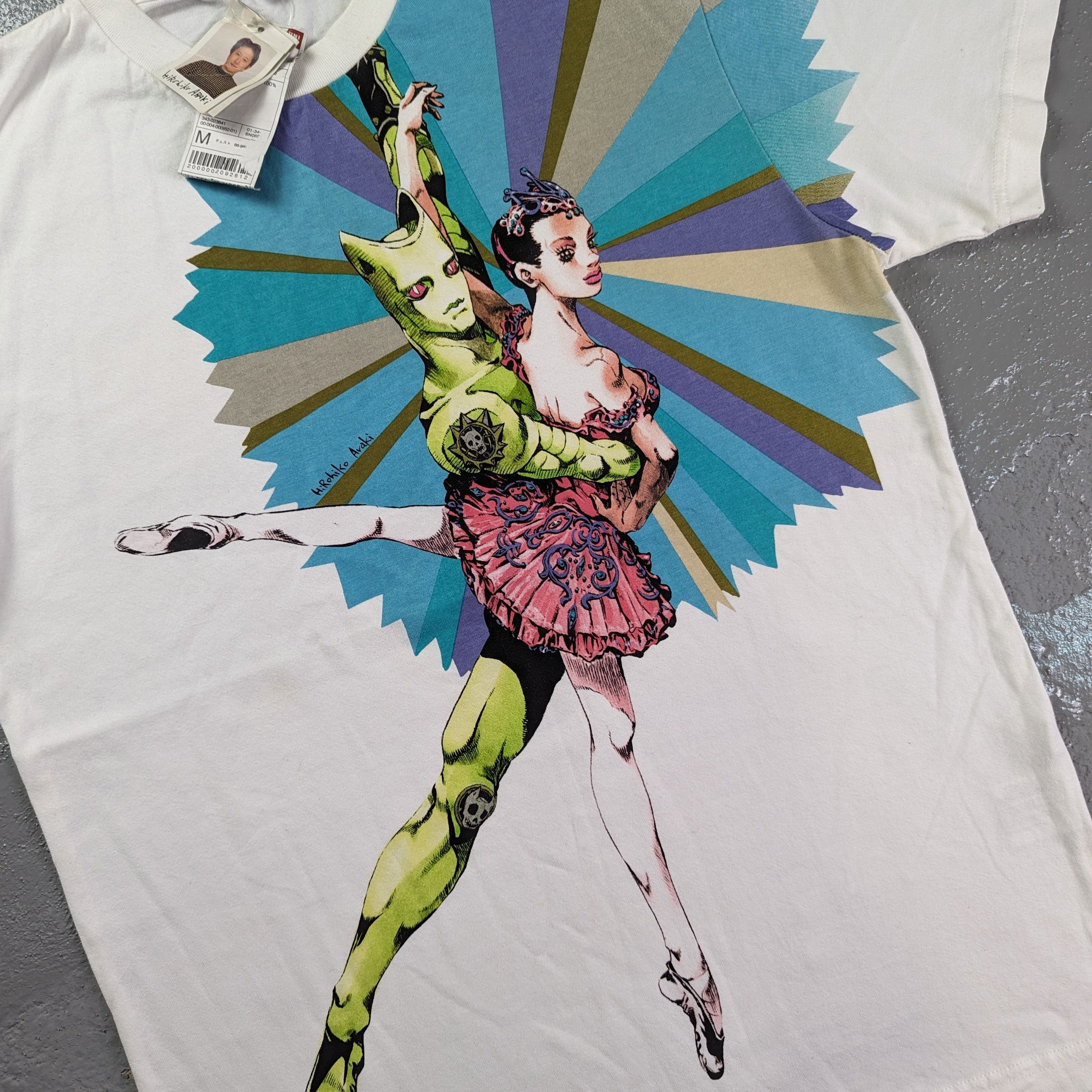 image of Anima x Vintage Jojo’S Bizarre Adventure Anime Tee in White, Men's (Size Medium)