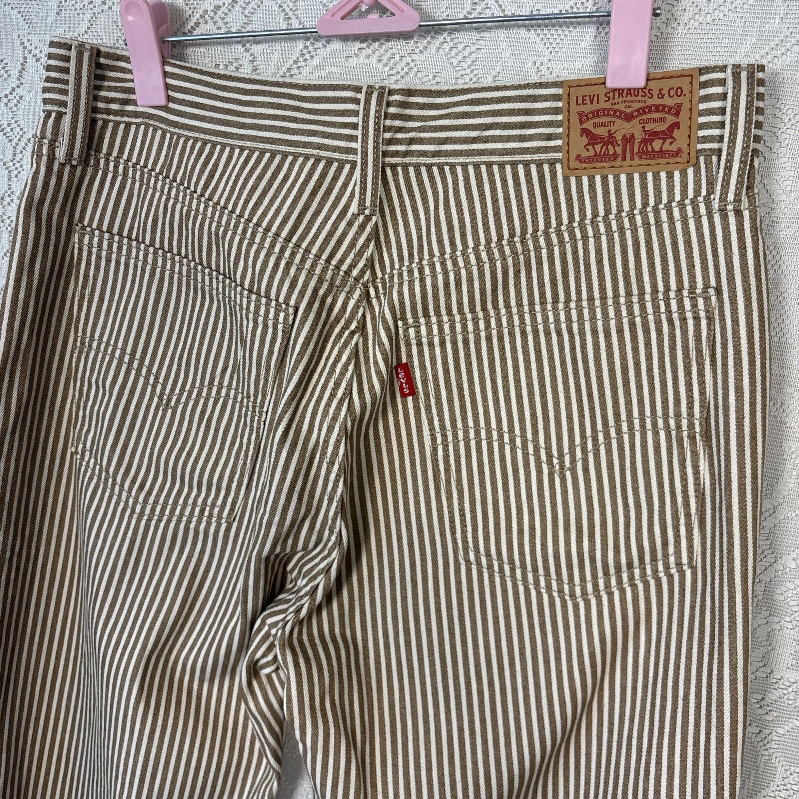 Levi's vintage levi's cottage core striped brown pants Size 28" / US 6 / IT 42 - 2 Thumbnail