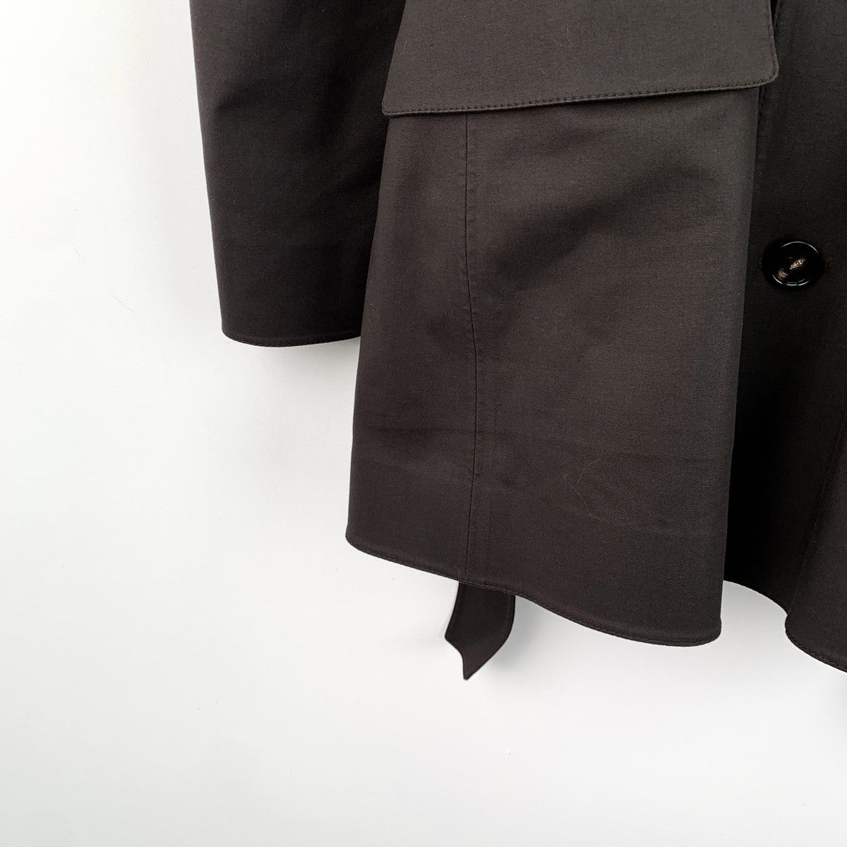 Bottega Veneta Bottega Veneta Dark Brown Cotton Belted Style Trench Coat Size XS / US 0-2 / IT 36-38 - 4 Thumbnail