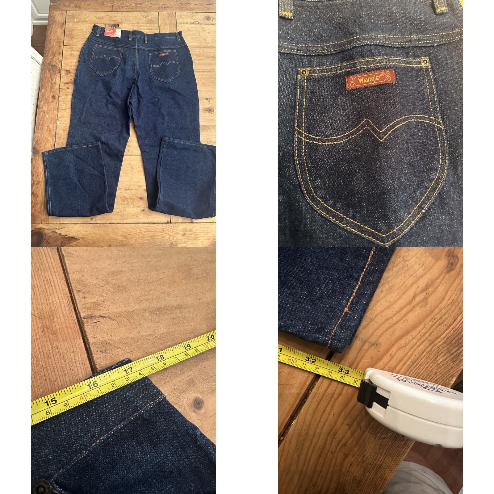 Wrangler VINTAGE Wrangler Misses Full Fit Jeans 20 High Waist 34x33 Blue 80s Womens Mom 34x33 Size 42" / US 20 - 8 Thumbnail