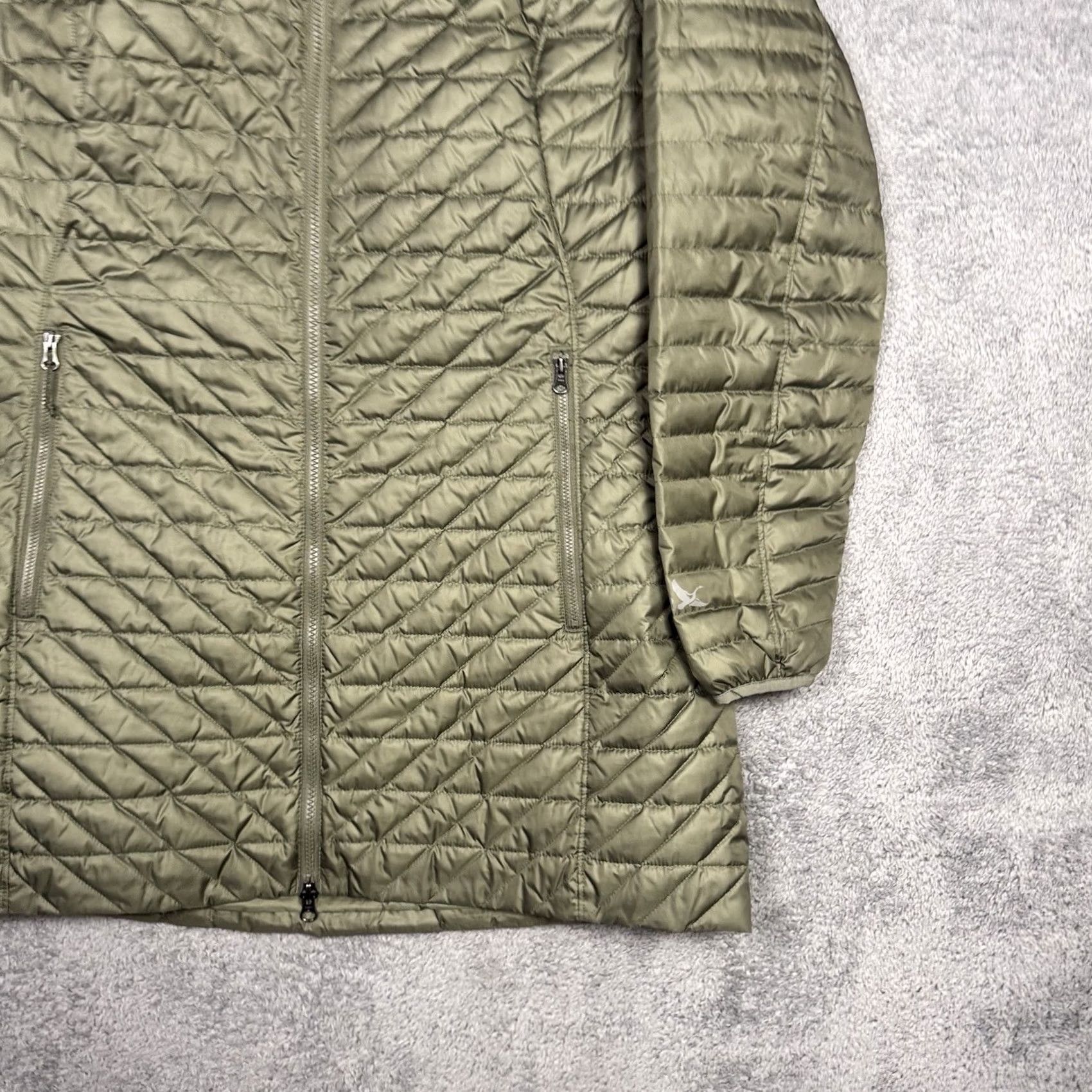 Eddie Bauer Eddie Bauer Jacket Womens 2XL Green EB650 Down Hooded Chevron Puffer Quilted Parka Size XXL / US 16-18 / IT 52-54 - 2 Thumbnail