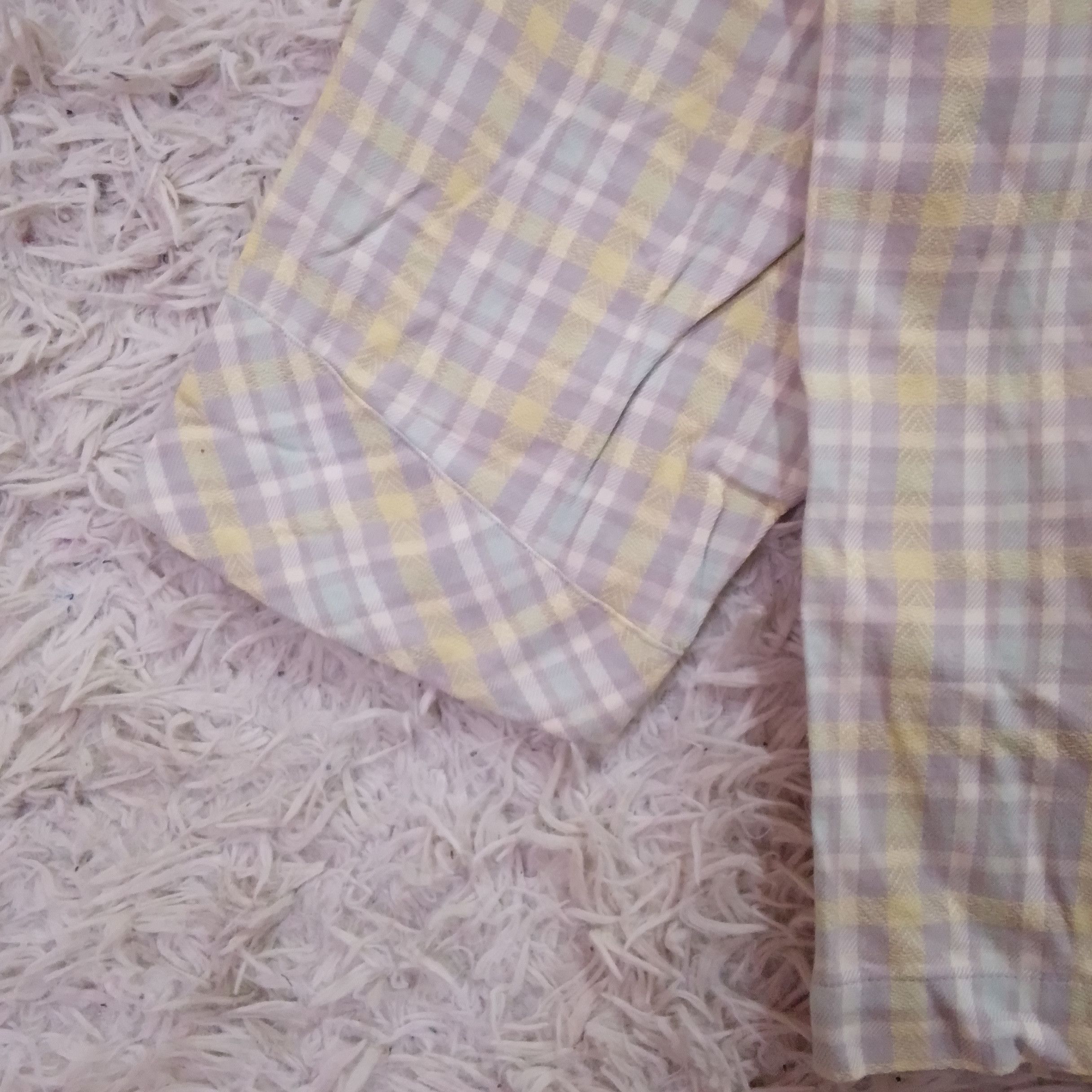 Celine CELINE Plaid Button Up Pajama Shirt Pastel Size US L / EU 52-54 / 3 - 7 Thumbnail