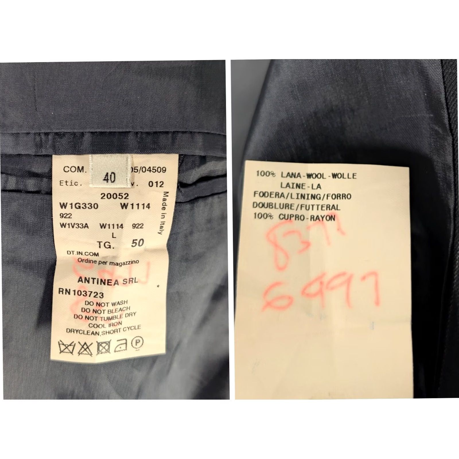 Emporio Armani VINTAGE Emporio Armani Pinstripe Blazer Jacket Men 40 Wool Navy Italy Y2K Formal/Business/Cocktail Size 40R - 5 Thumbnail