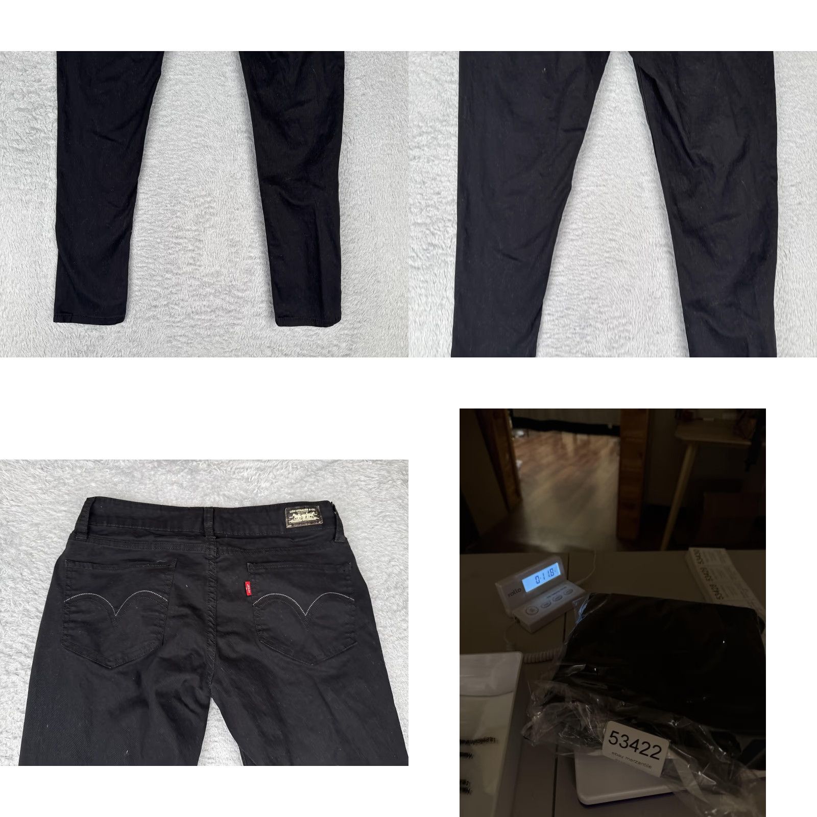 Levi's Levis 535 Legging Jeans Womens 28 Black Low Rise Stretch Denim Jegging 28x28 Size 28" / US 6 / IT 42 - 10 Thumbnail