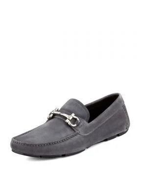 Salvatore Ferragamo o1s1rm0724 Parigi Suede Loafer in Grey Size US 7 / EU 40 - 5 Thumbnail