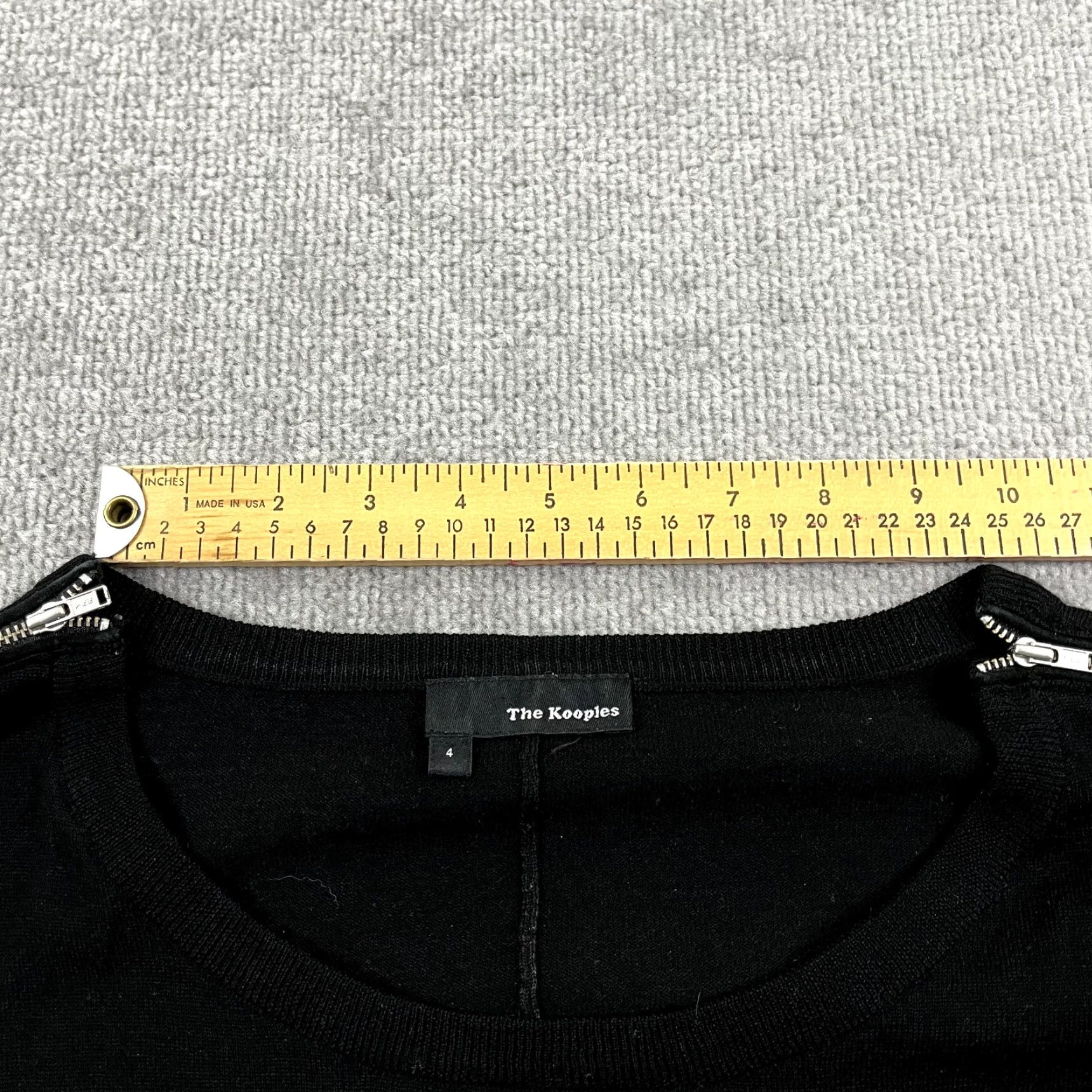 The Kooples THE KOOPLES Shirt Womens Size 4 Wool Zip Shoulder Long Sweater Pullover Flaws* Size S / US 4 / IT 40 - 7 Thumbnail