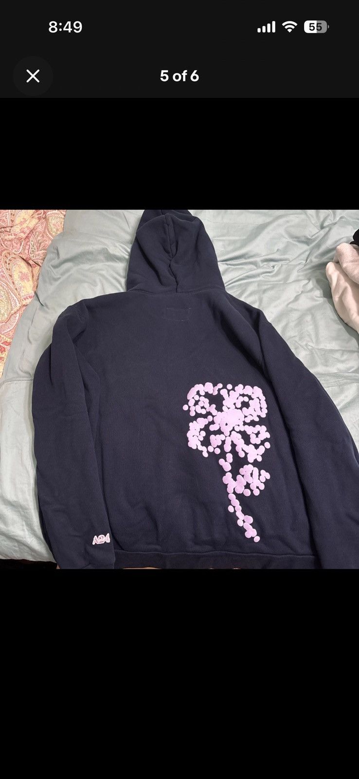 A24 A24 Logo Hoodie Medium Navy – Flower Dot Graphic Pullover Size US M / EU 48-50 / 2 - 5 Thumbnail