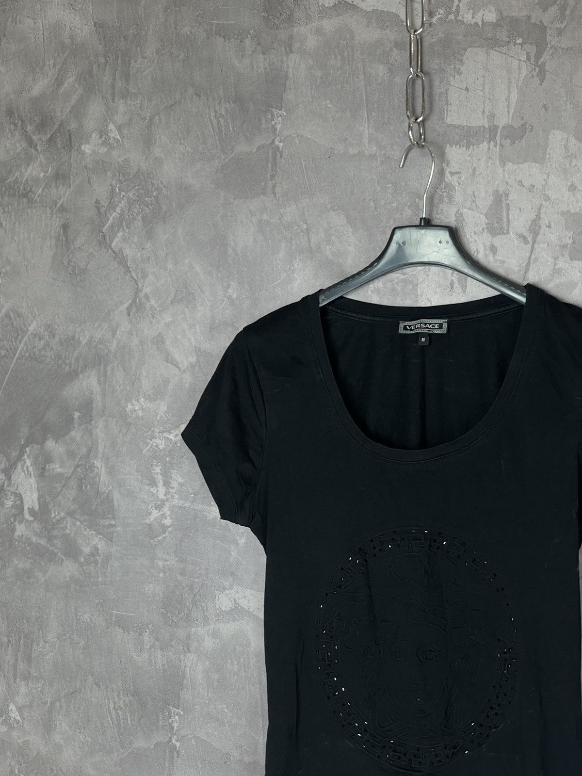 Versace × Vintage VINTAGE VERSACE Y2K BLACK TANK TOP Size M / US 6-8 / IT 42-44 - 3 Thumbnail