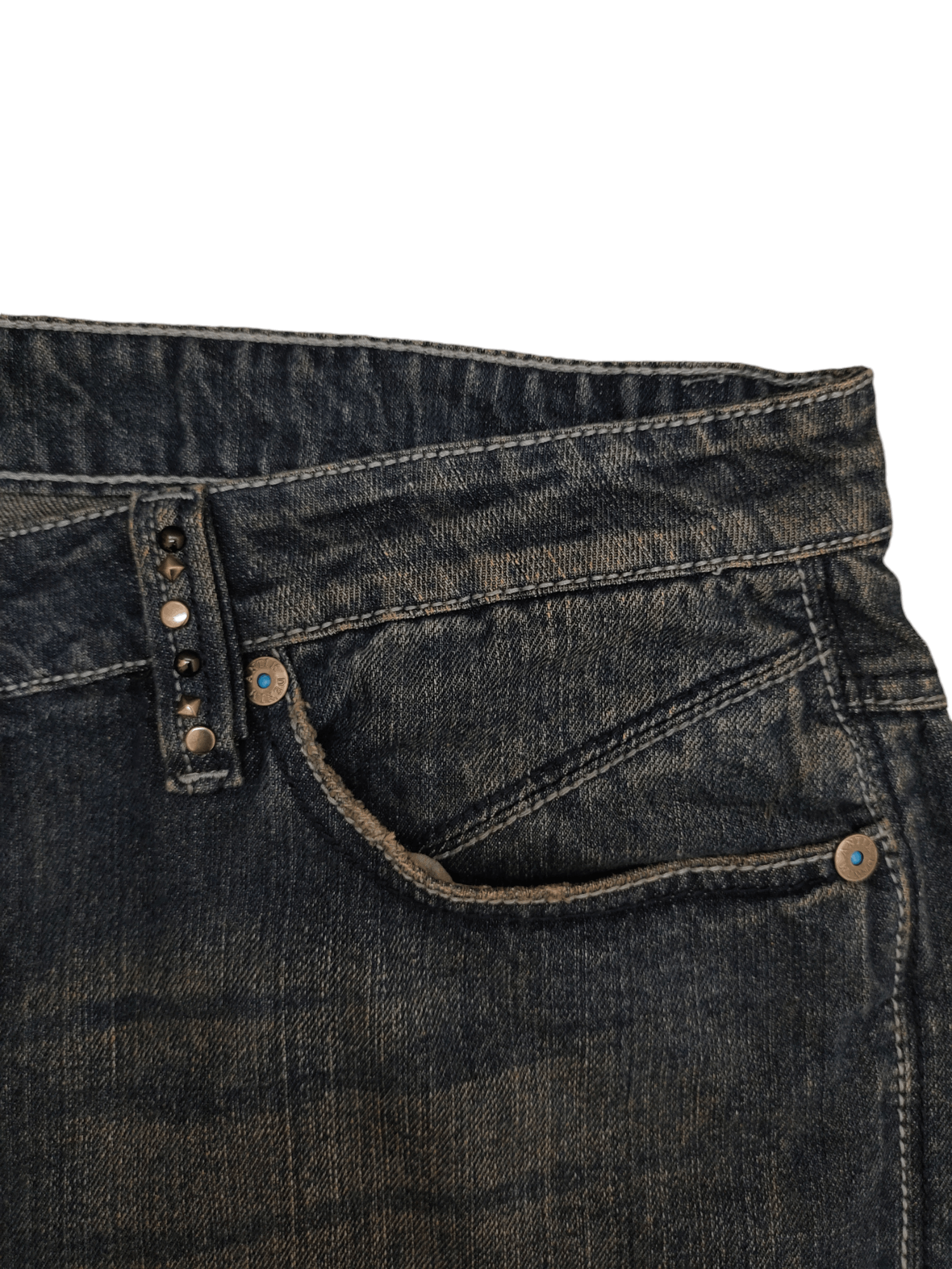 Antik Denim Vintage Y2k Antik Denim Studded Tribal Pocket Loose Jeans Size US 40 / EU 56 - 6 Thumbnail
