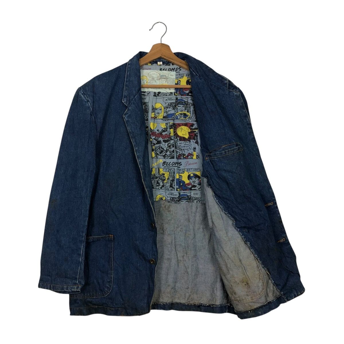 Hysteric Glamour 🔥VINTAGE CHORE WORK DENIM JACKET CARTOON BLANKET 1996 Size US M / EU 48-50 / 2 - 1 Thumbnail