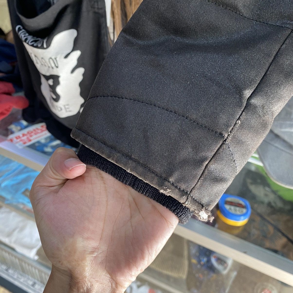 ABAHOUSE 2000s Abahouse - Wool Waxed Bikers Jackets Size US L / EU 52-54 / 3 - 6 Thumbnail
