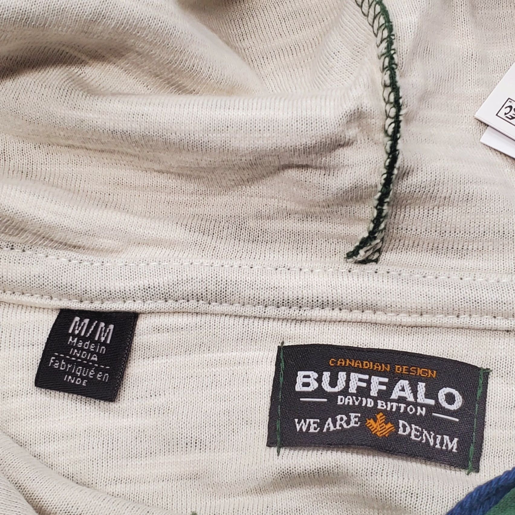 Buffalo David Bitton Buffalo David Bitton Hoodie Koyo Green Trekking Men's M Green Solid Knit Logo Full Zip Hooded Long Sleeve All Seasons Regular Mens Size US M / EU 48-50 / 2 - 4 Thumbnail