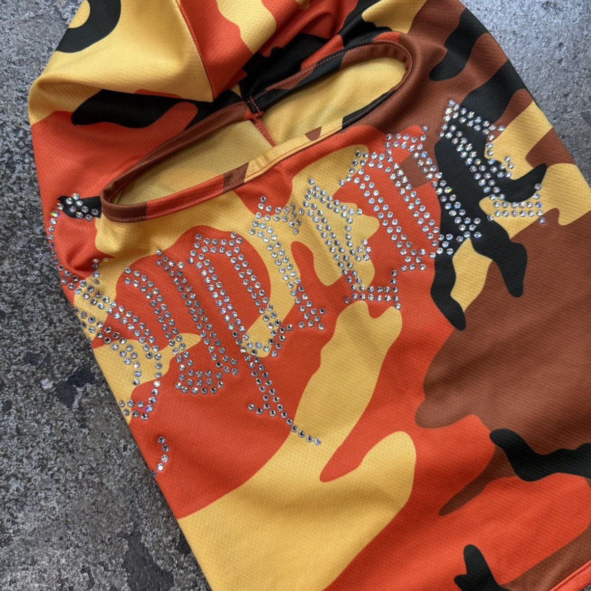 Supreme Supreme Orange Camo Swarovski Balaclava Mask Size ONE SIZE - 2 Thumbnail
