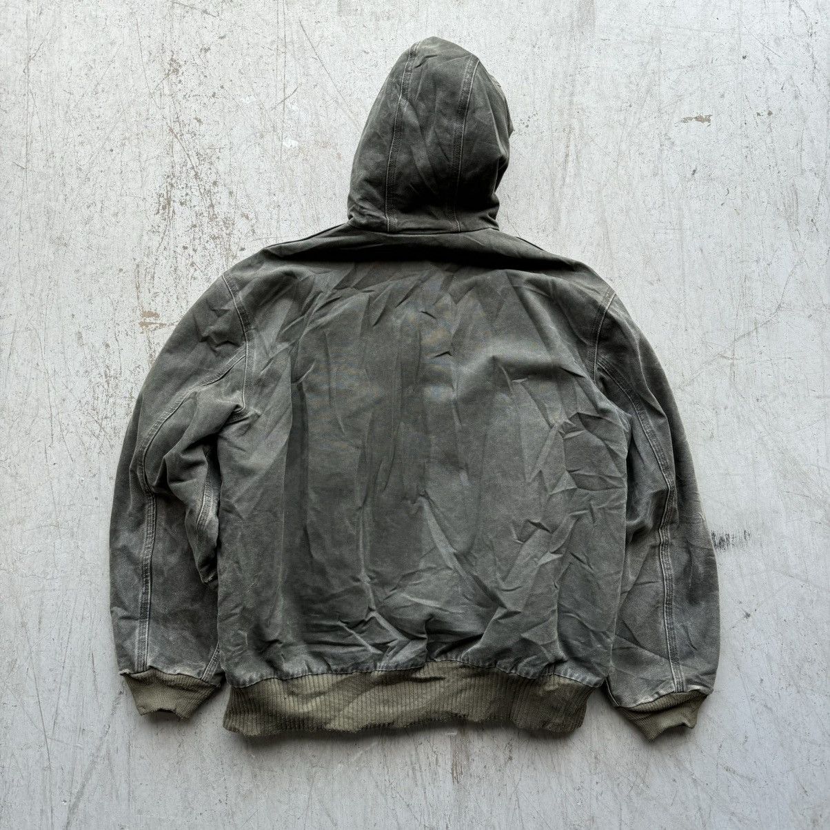 Carhartt × Vintage Carhartt 90’s Vintage J130 Jacket Faded Green Hooded Size US XL / EU 56 / 4 - 4 Thumbnail