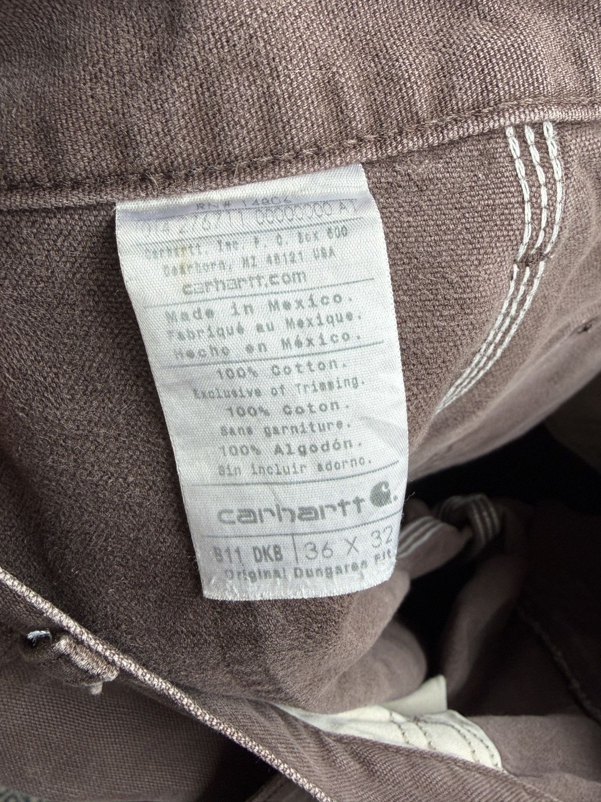 Carhartt VINTAGE JAPANESE CARHARTT Thrashed Work Pant Size US 33 - 3 Thumbnail
