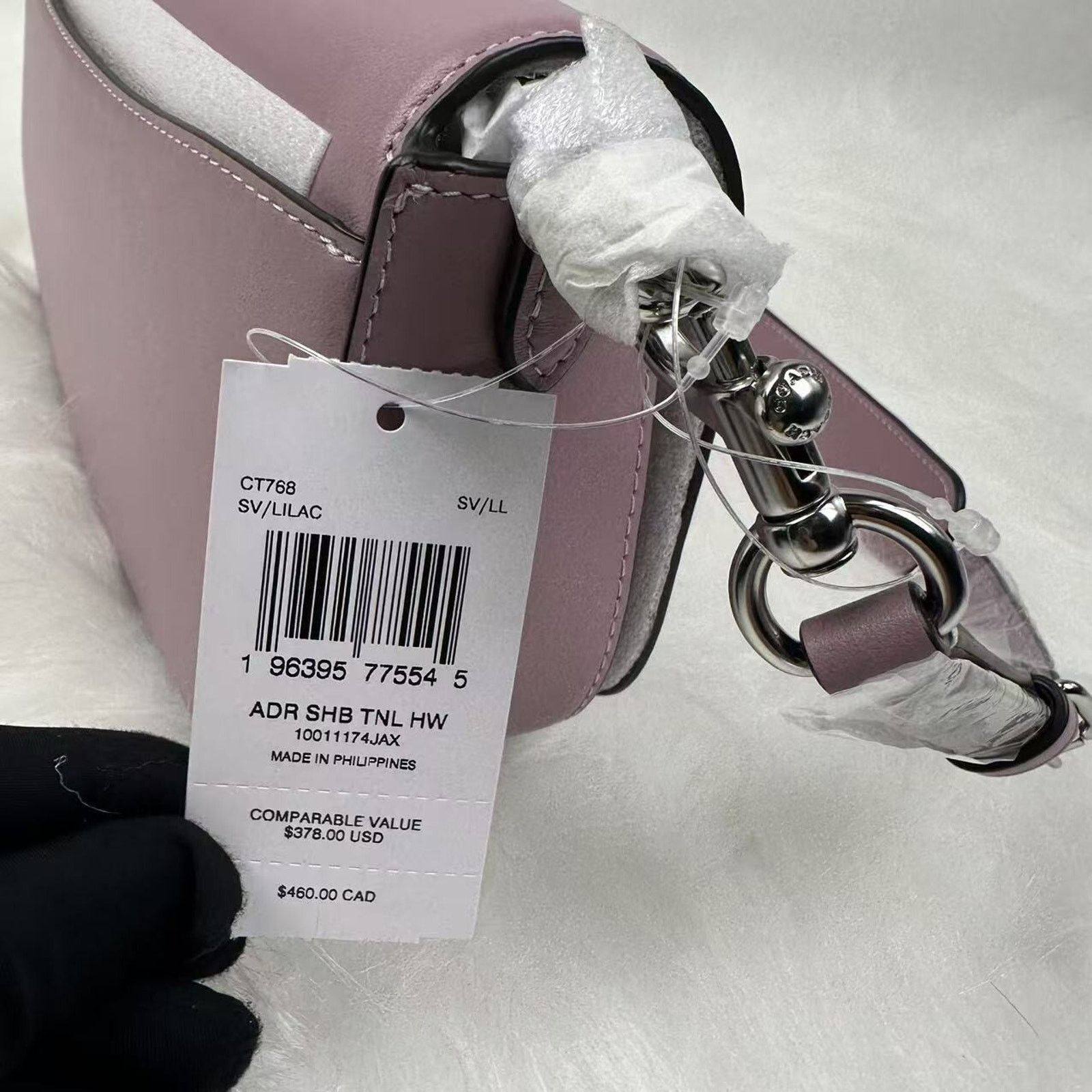 Coach Coach Andrea Shoulder Bag In Leather/Silver/Lilac Purple NWT Size ONE SIZE - 5 Thumbnail