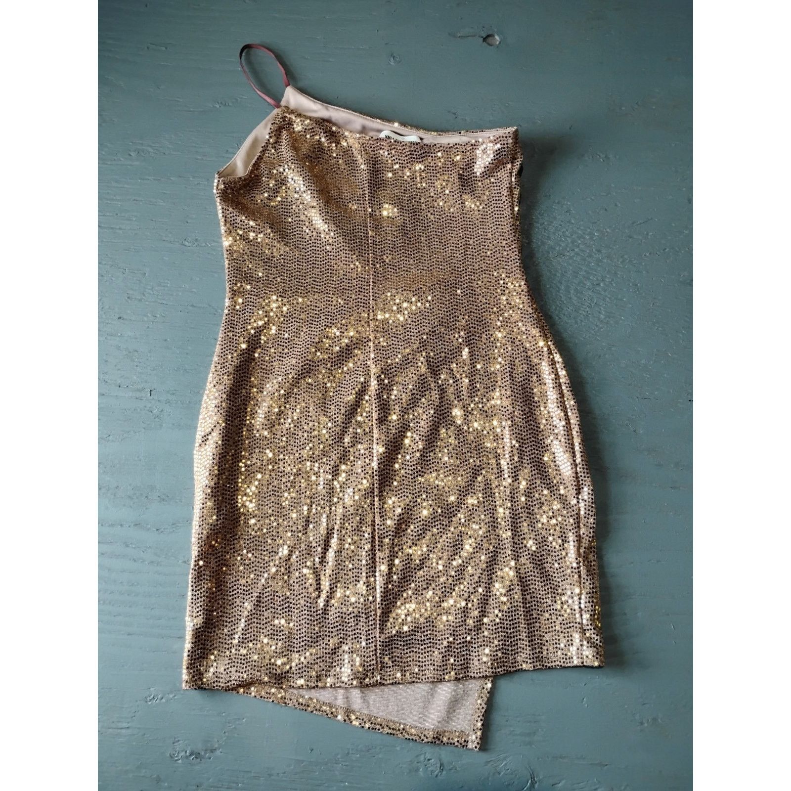 Other Millennial (Large) Pink Women's Pink Gold Short Knee Dress Size L / US 10 / IT 46 - 5 Thumbnail