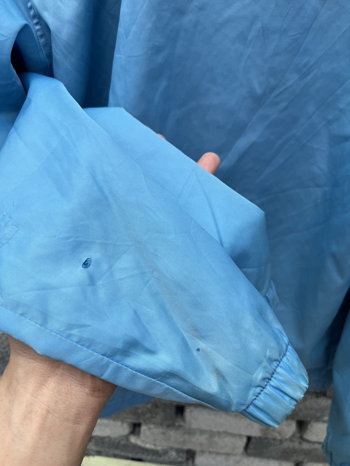Vintage Vintage Snap Button Solid Blue Bitch Jacket, Long Sleeve Size US L / EU 52-54 / 3 - 3 Thumbnail