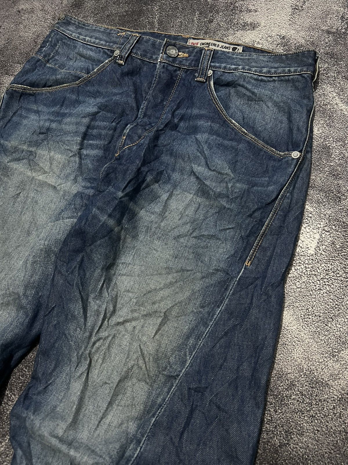 Levi's Vintage Clothing Levis Engineered Belt Buckle Back Jeans Size US 34 / EU 50 - 6 Thumbnail