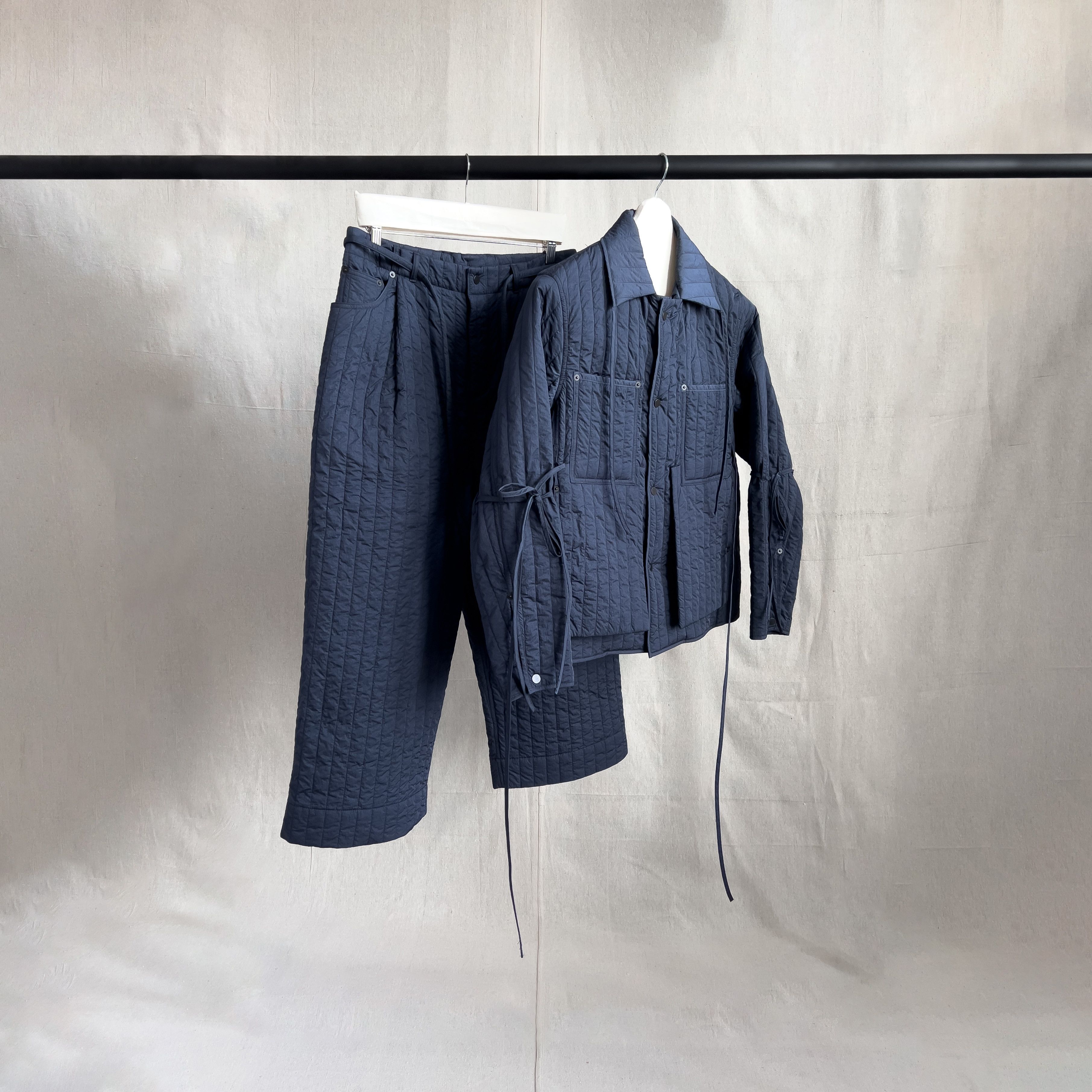 Craig Green S/S16 Runway Two-Piece Navy Quilted Nylon Work Suit Size 38R - 2 Thumbnail