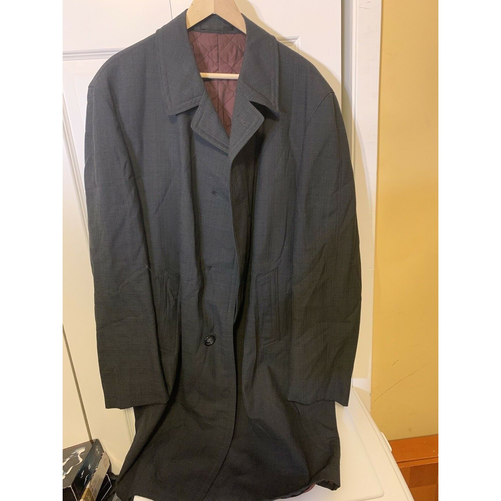 Other Vintage JUNEX OF SWEDEN OVERCOAT Gray Polyester Blend Size US XL / EU 56 / 4 - 3 Thumbnail