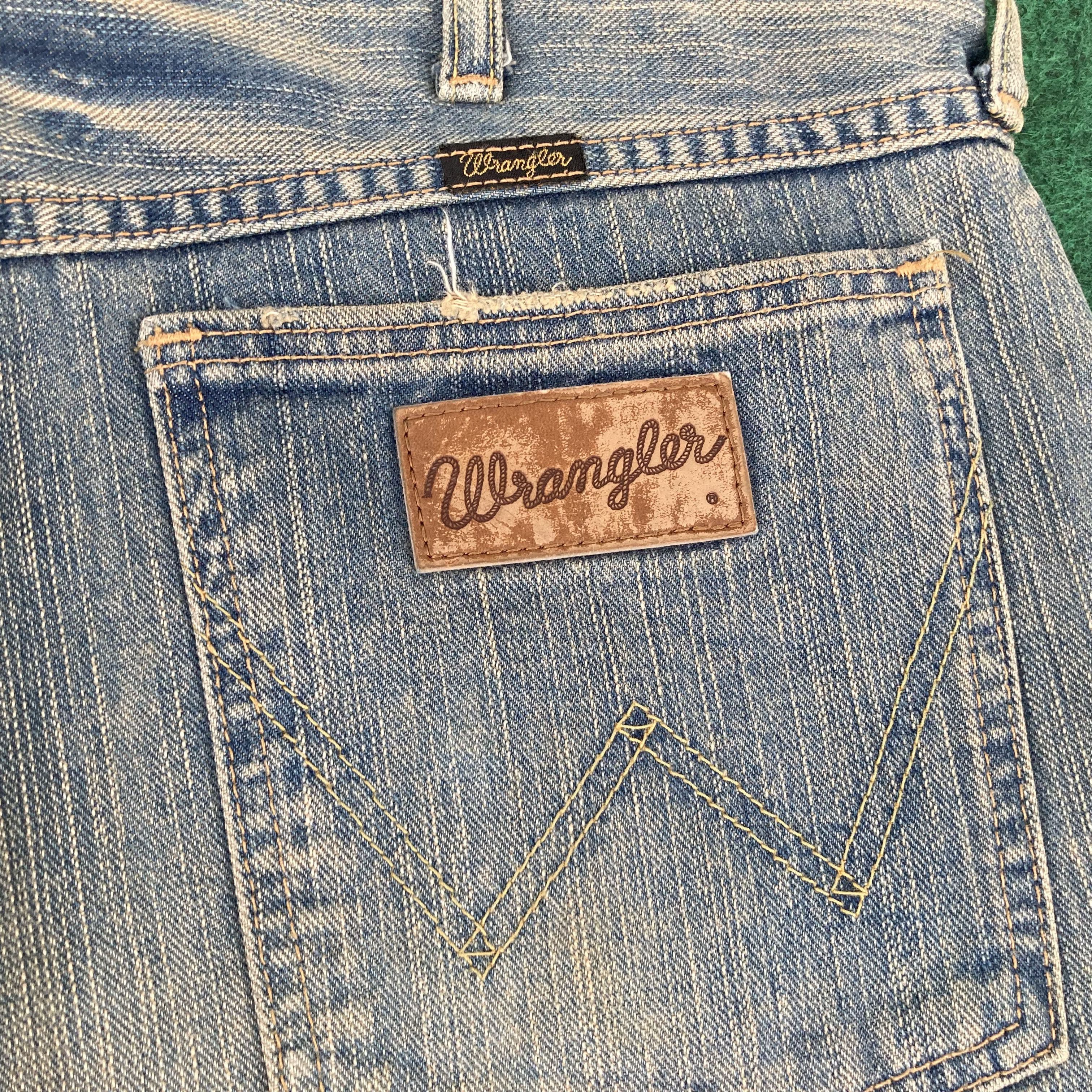 Vintage × Wrangler Vtg Wrangler Blue Denim Flare 90s Sz 33 Bootcut Jeans Size US 33 - 9 Thumbnail