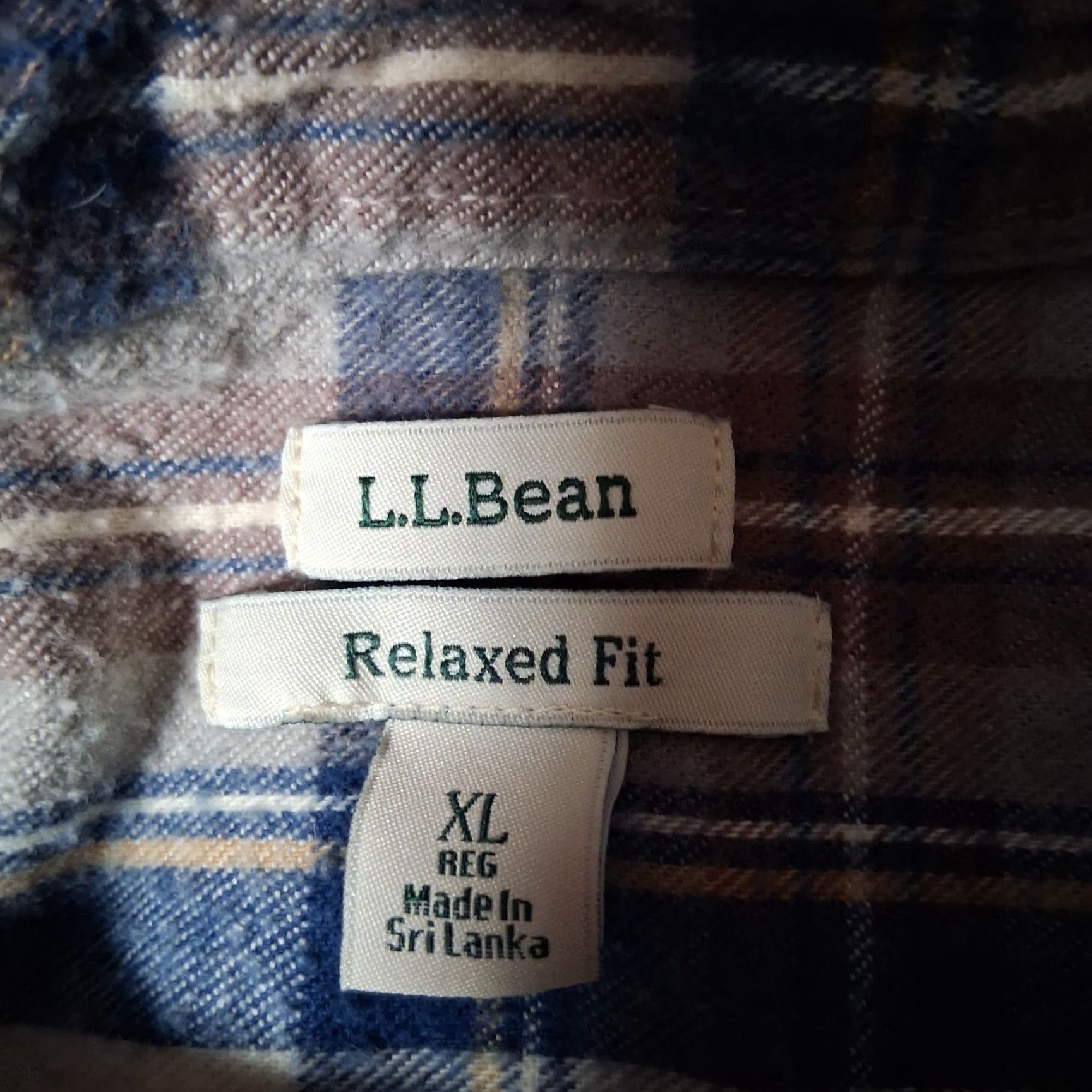 Vintage L.L. Bean Flannel Shirt Men XL Blue Tan Scotch Plaid Tartan Classic 508276 Size US XL / EU 56 / 4 - 7 Thumbnail