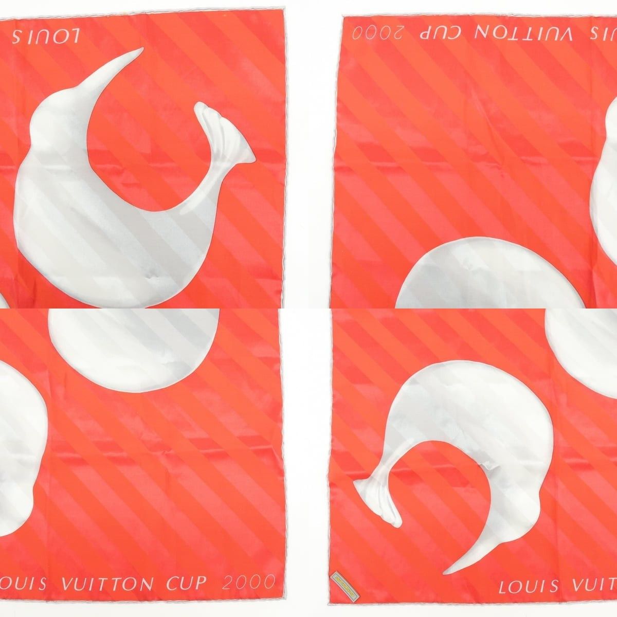 Louis Vuitton Louis Vuitton LV Cup Silk Scarf Red Size ONE SIZE - 3 Thumbnail