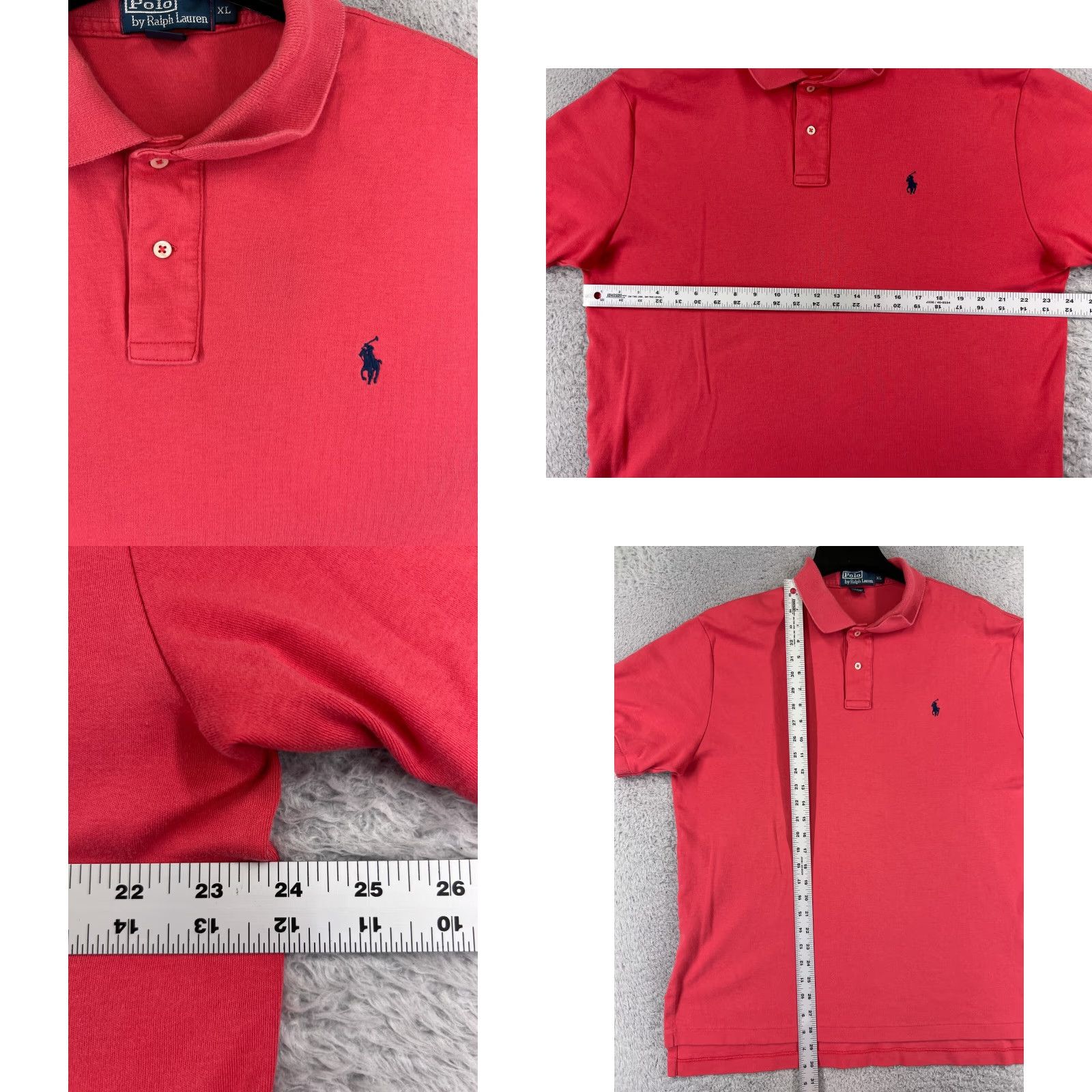 Ralph Lauren VINTAGE Ralph Lauren Polo Shirt Mens XL Pink 100% Cotton Jersey Knit | Polo Shirt Mens XL Pink 100% Cotton Jersey Fabric Size US XL / EU 56 / 4 - 8 Thumbnail