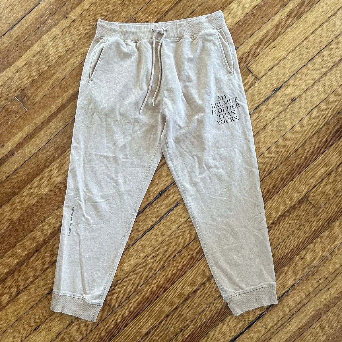 Helmut Lang Helmut Lang Older / Wear Responsibly Joggers in Noble Tan Size US 40 / EU 56 - 1 Thumbnail