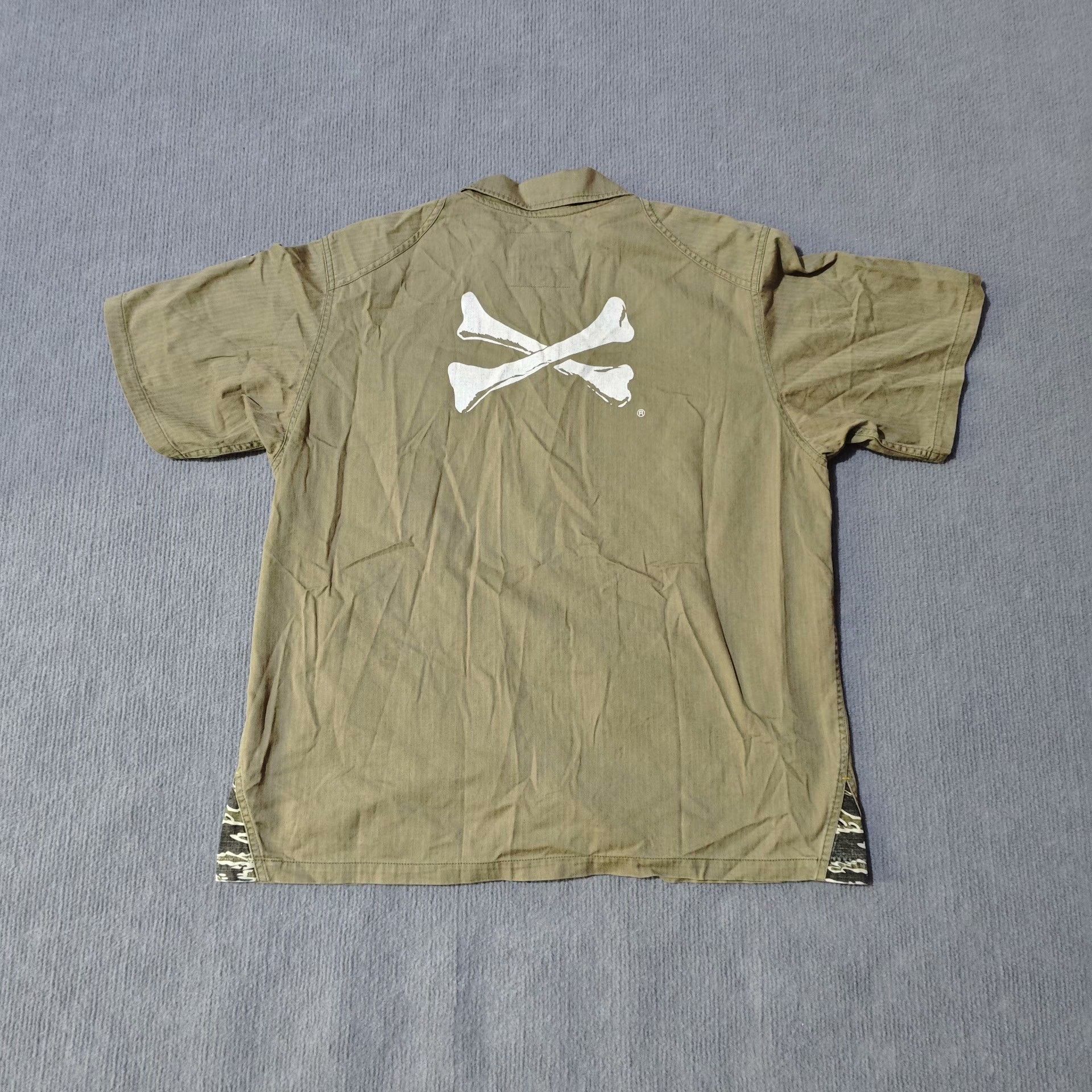 Wtaps Wtaps 00ss Bone Print Utility Short-Sleeve Shirt Size US XL / EU 56 / 4 - 1 Thumbnail