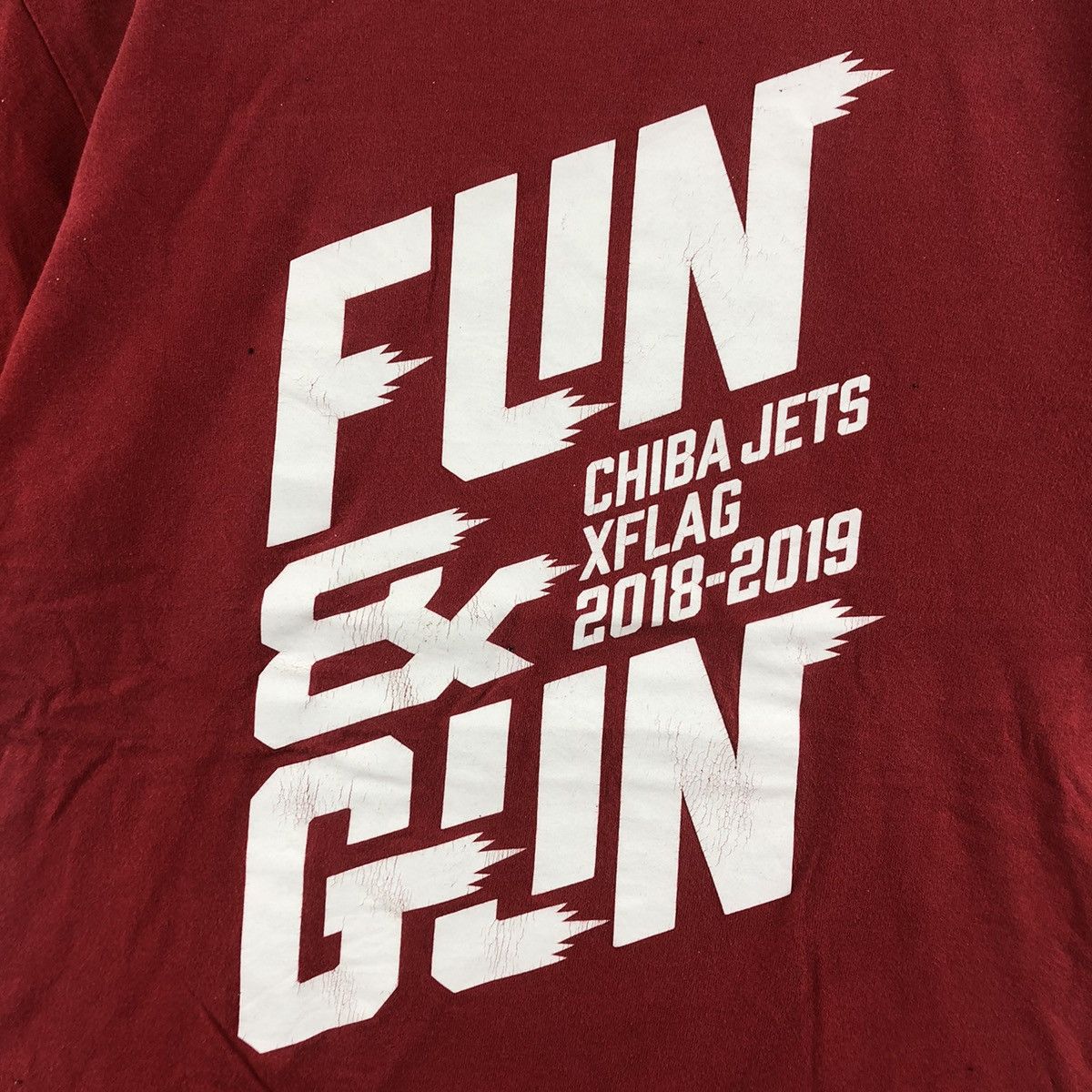 Vintage CHIBA JETS x XFLAG Basketball Opening Game Tee Shirt Top Size US L / EU 52-54 / 3 - 3 Thumbnail