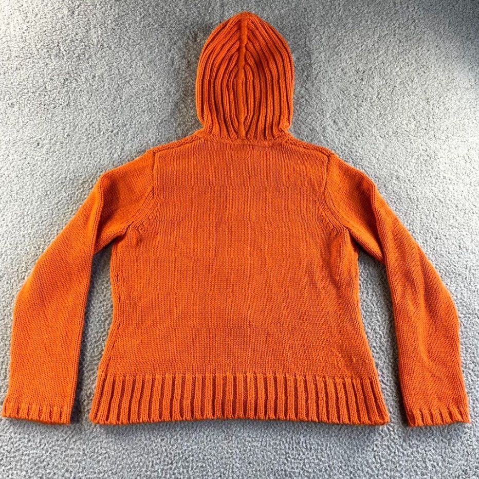 Eddie Bauer Eddie Bauer Jacket Womens Large Orange Wool Blend Hoodie Long Sleeve Full Zip Jacket Cardigan Bohemian Retro Size L / US 10 / IT 46 - 2 Thumbnail