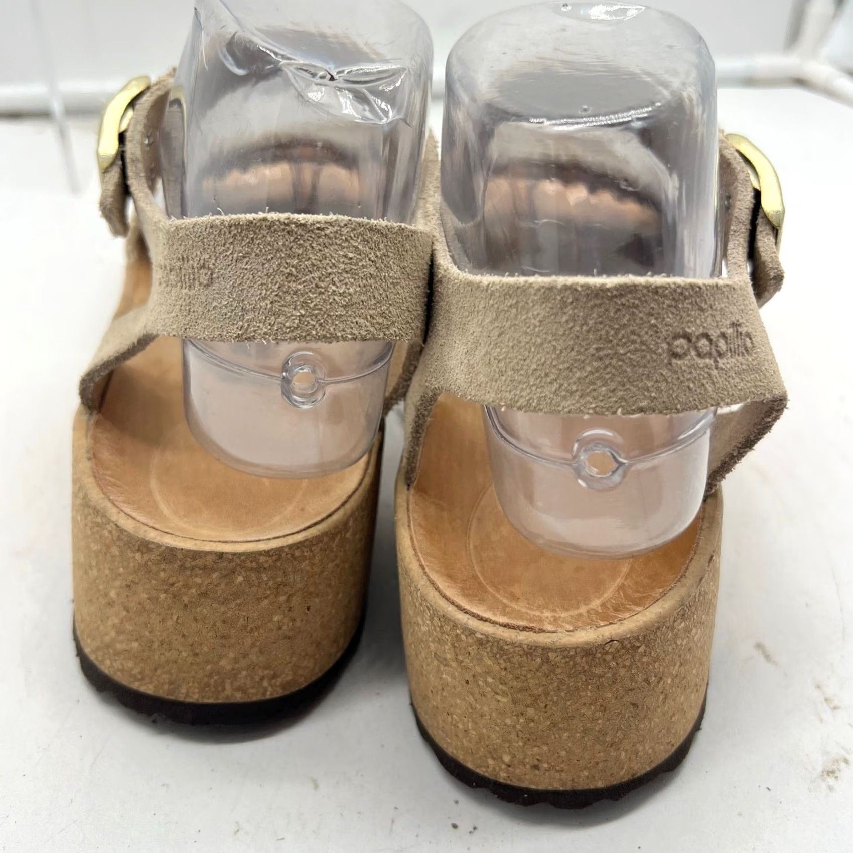 Birkenstock Birkenstock Papillio Glenda Wedge Sandals Cream Cork Platform Slingback Womens 38 US 7 Size Size US 7 / IT 37 - 5 Thumbnail
