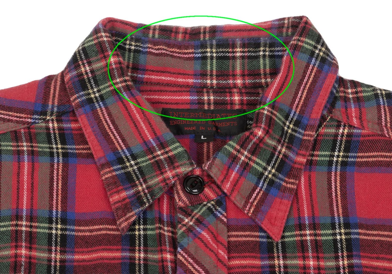 Engineered Garments Tartan Check Flannel Shirt in Red and Blue, Size L Size US L / EU 52-54 / 3 - 3 Thumbnail