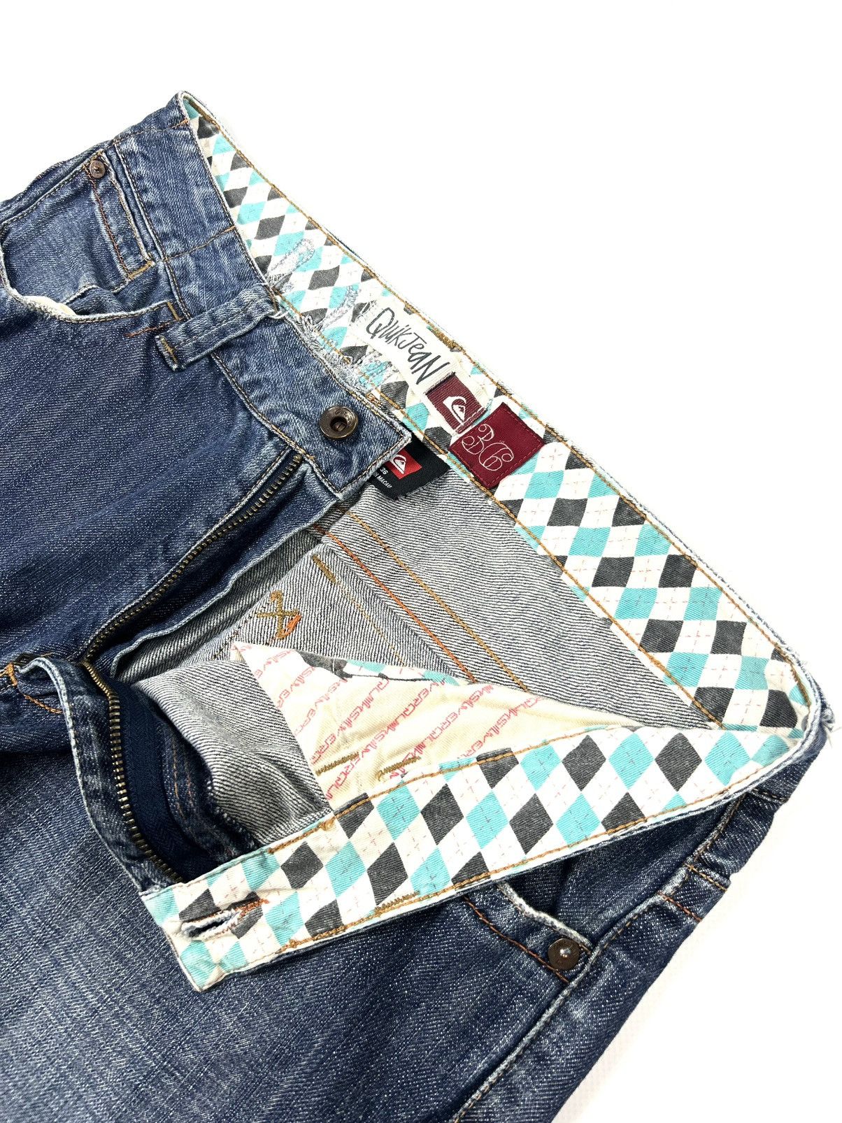Quiksilver Vintage 90’s Quiksilver Blue Jeans Embroidered Big Logo Y2K Size US 36 / EU 52 - 8 Thumbnail