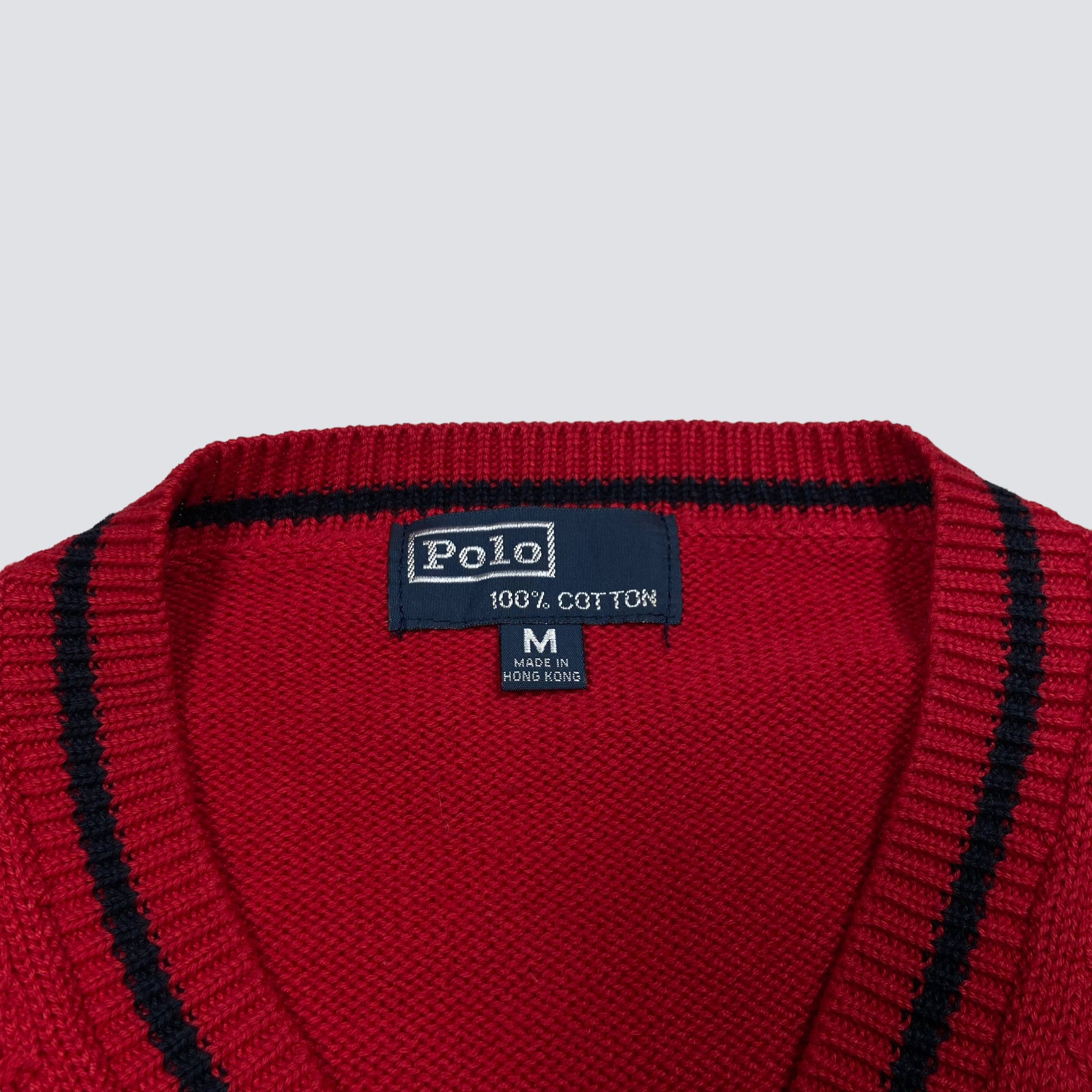 Ralph Lauren × Vintage RALPH LAUREN VEST ARCHIVE 90s KNITTED IN HONG-KONG - № 1106 Size US M / EU 48-50 / 2 - 6 Thumbnail