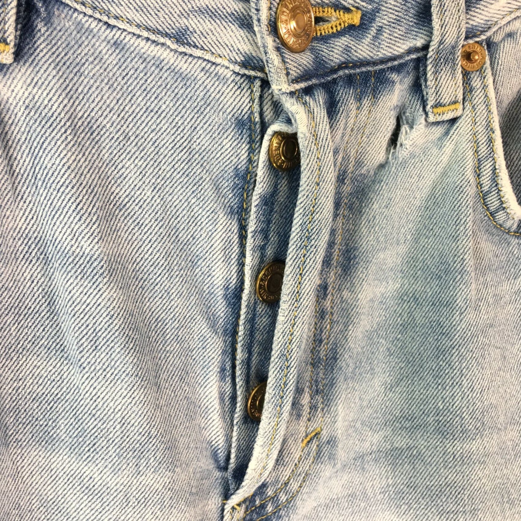 Denime &Denim Womens Straight Fit High Waist Button Fly Embroidered Blue Jeans Size 30 Size 30" / US 8 / IT 44 - 7 Thumbnail