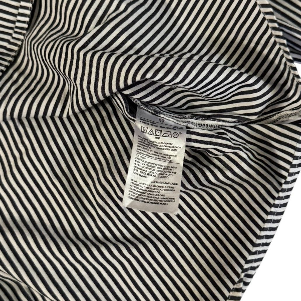 Gap GAP Blue & White Striped Open Shoulder Shirt XS Top Size XS / US 0-2 / IT 36-38 - 3 Thumbnail
