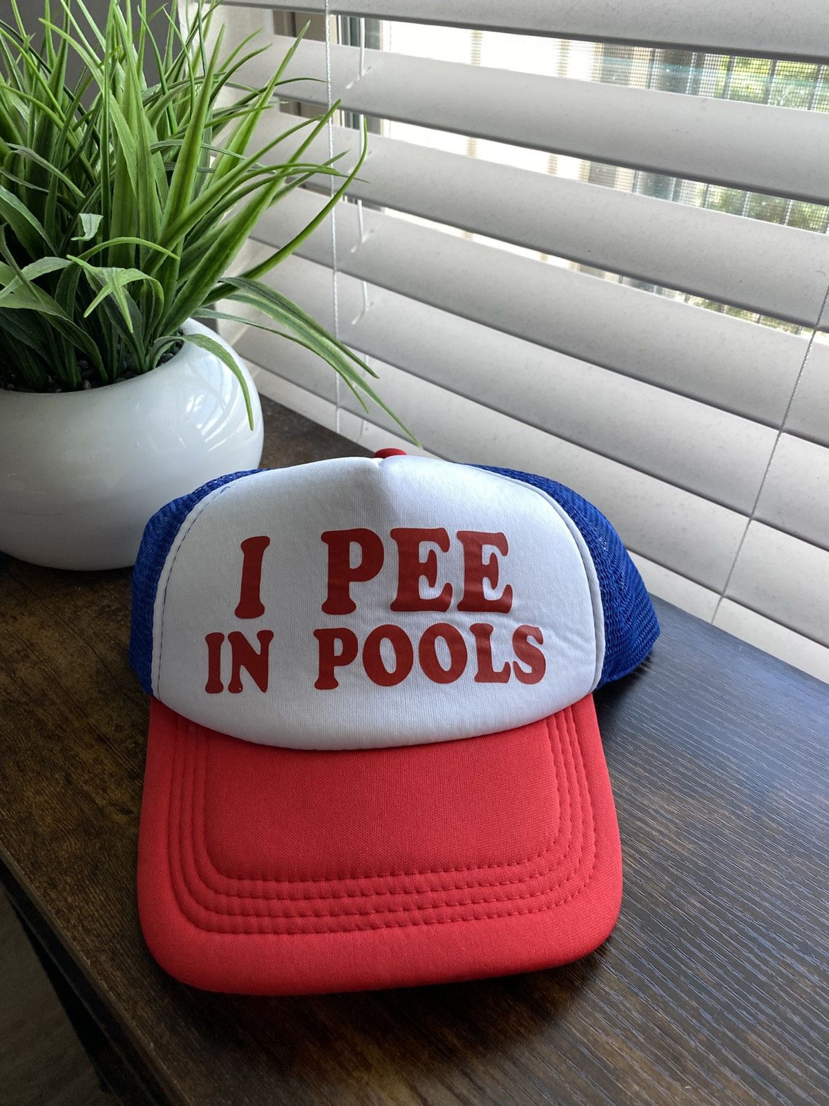 Other Funny I Pee in Pools Trucker Hat Size ONE SIZE - 1 Thumbnail