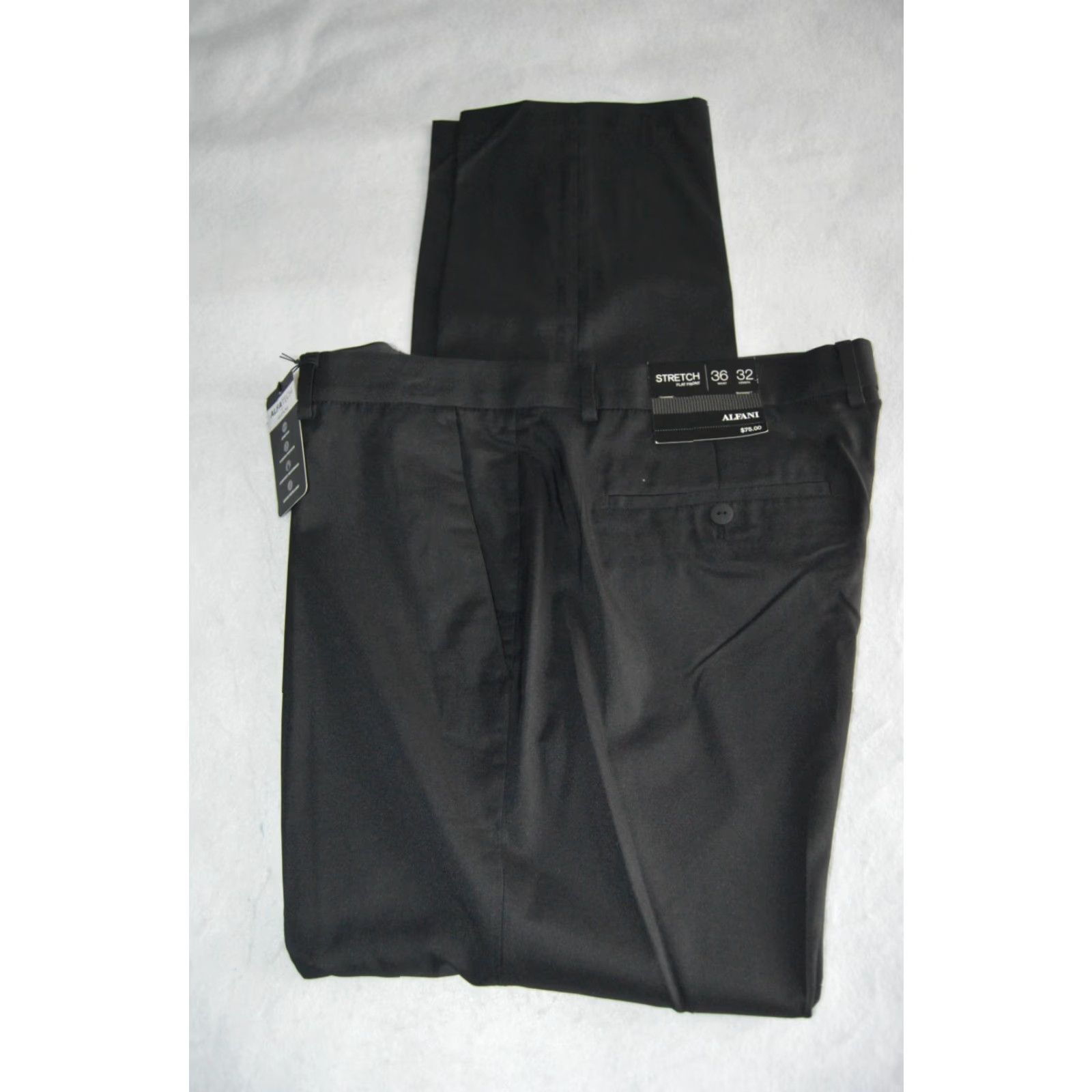 Alfani Alfani Dress Pants Men's Classic-Fit Solid Stretch Black 36x32 Size US 36 / EU 52 - 4 Thumbnail