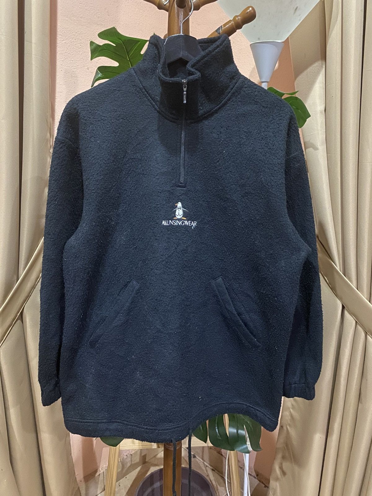 Vintage Vintage Munsingwear Grand Slam Black Fleece Pullover Size US M / EU 48-50 / 2 - 2 Thumbnail