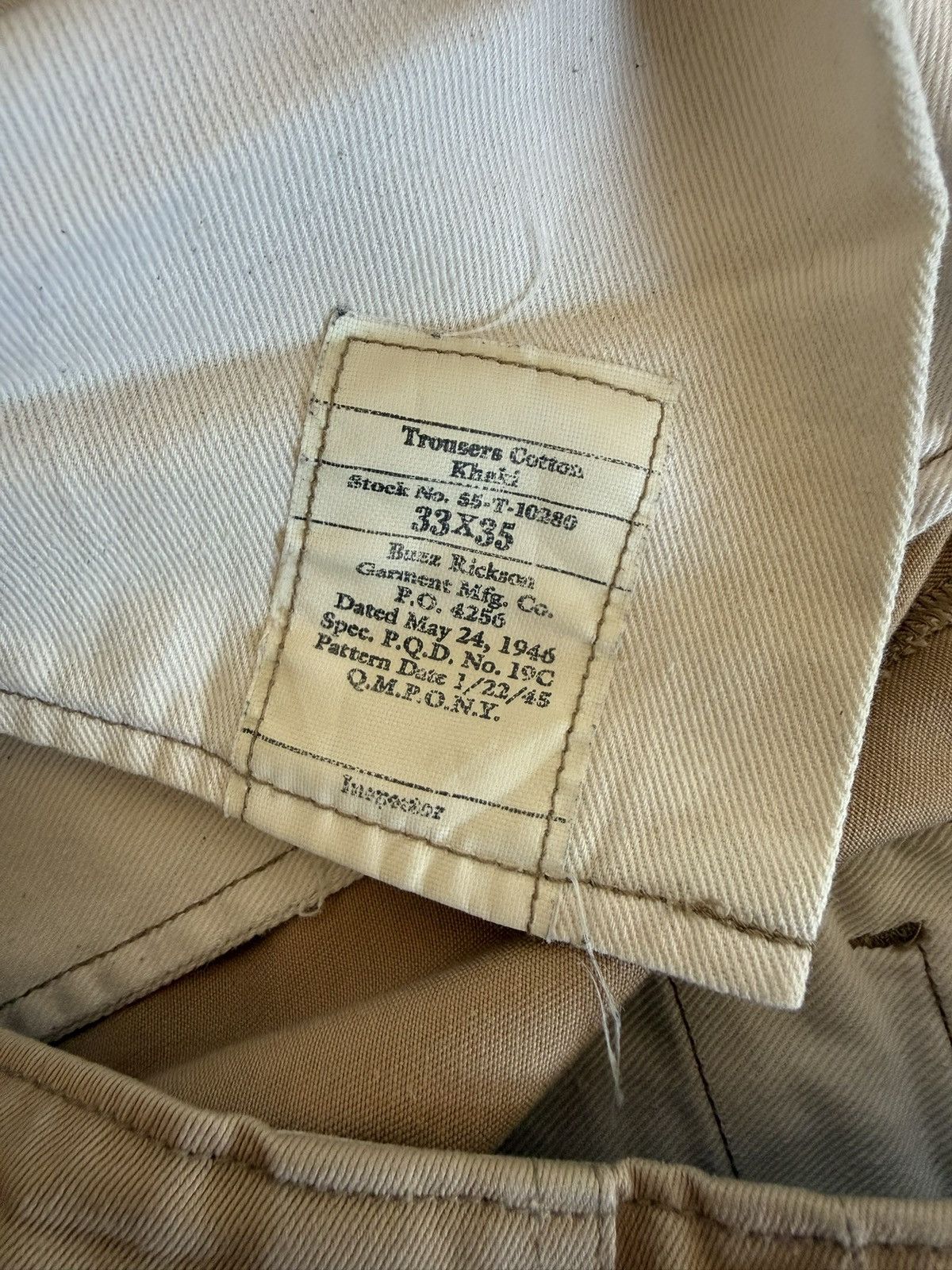 Buzz Rickson's Buzz Rickson’s Trousers US Army Military Pants Size US 33 - 4 Thumbnail