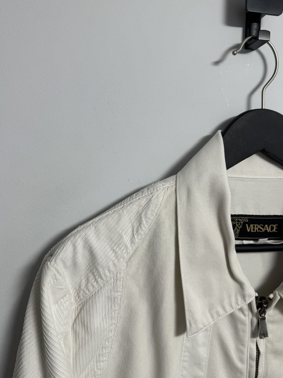 Versace Versace White Jacket Full Zip Designer Women’s Short Coat Size L / US 10 / IT 46 - 16 Thumbnail