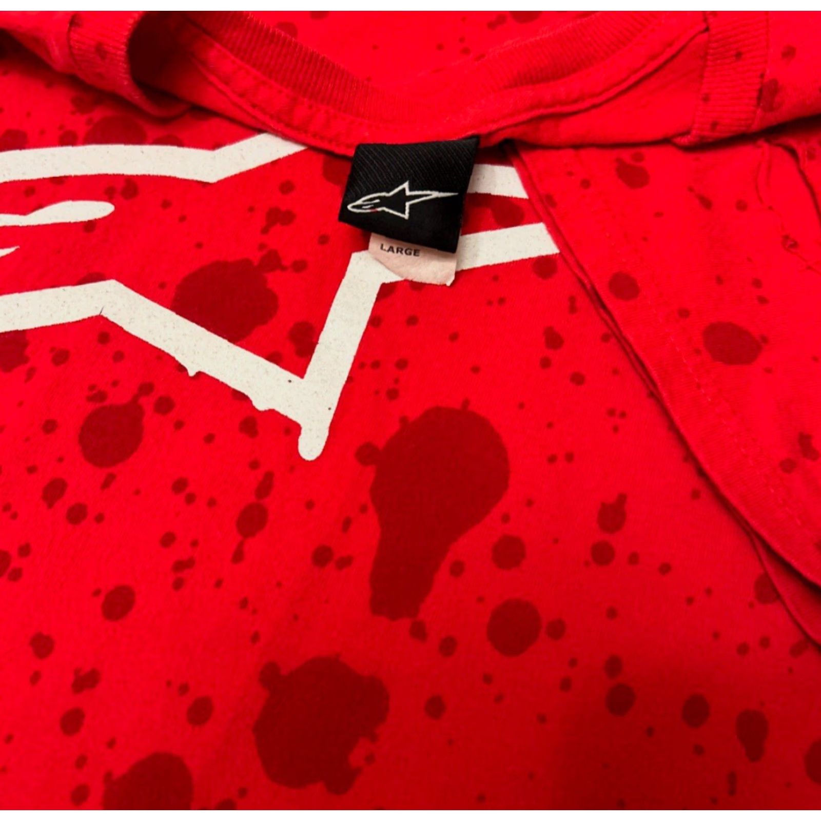Alpinestars VINTAGE Alpine Stars All Over Print VTG Shirt Mens L Red Grunge 90s Y2K Punk Motocross Skater Hip Hop Moto Shirt Mens L Size US L / EU 52-54 / 3 - 3 Thumbnail