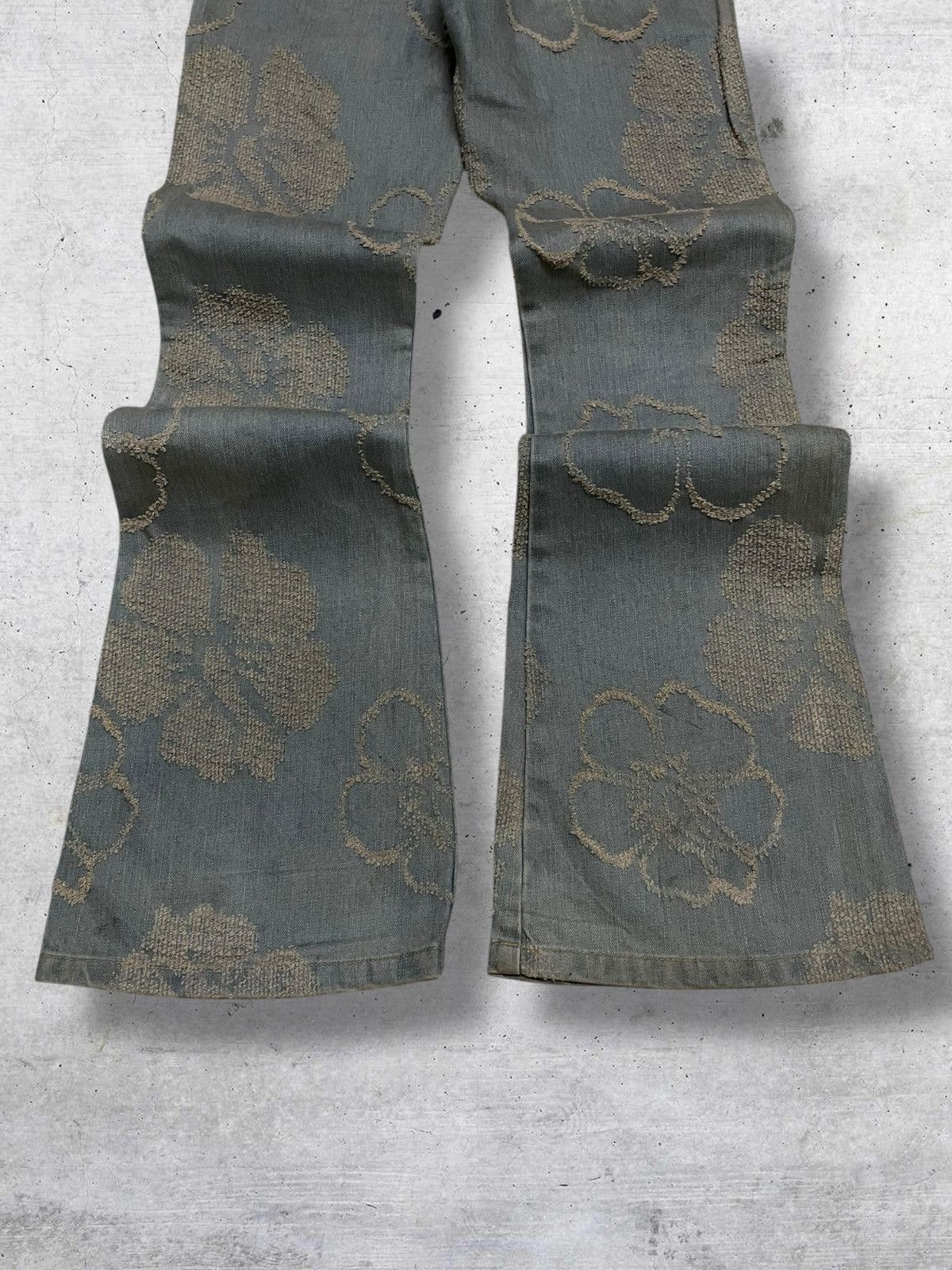 Hysteric Glamour VINTAGE ALBAROSA JAPAN CRAFTED JACQUERD ART FLARE DENIM 90S Size US 28 / EU 44 - 10 Thumbnail